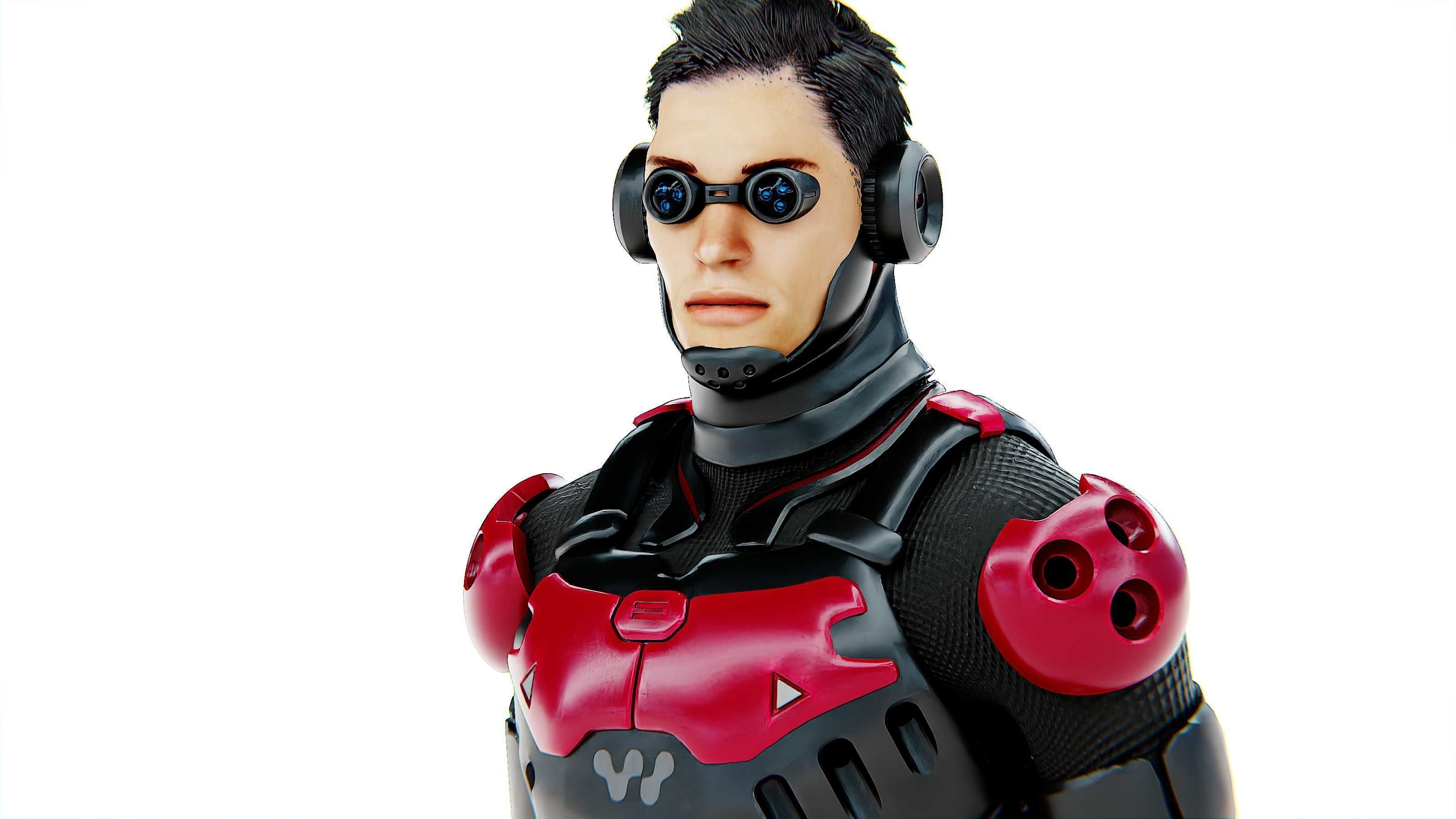 MECHA SOLDIER-F Rigged for Unreal Engine - Unity - MIXAMO 3D model_20