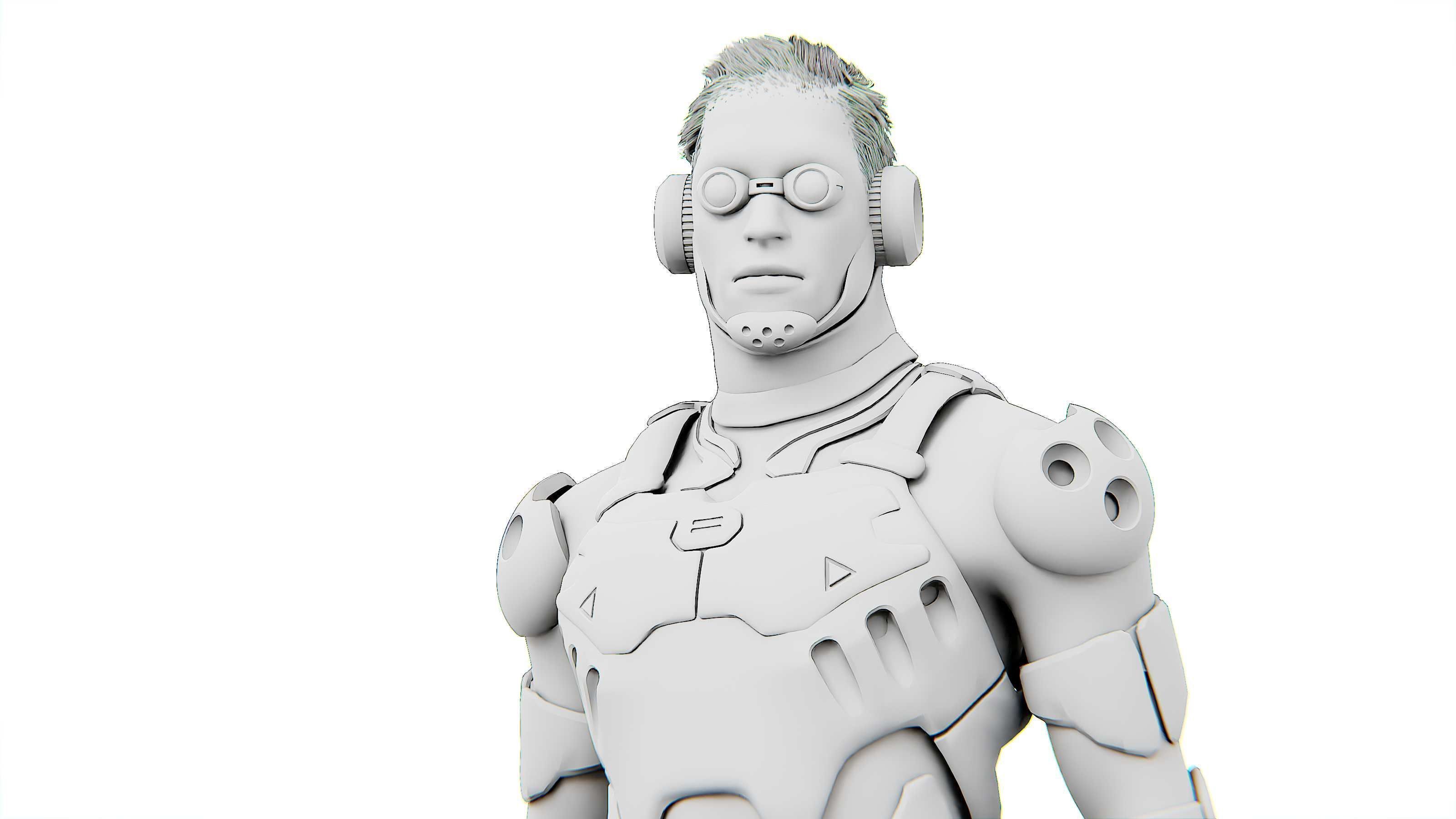 MECHA SOLDIER-F Rigged for Unreal Engine - Unity - MIXAMO 3D model_34