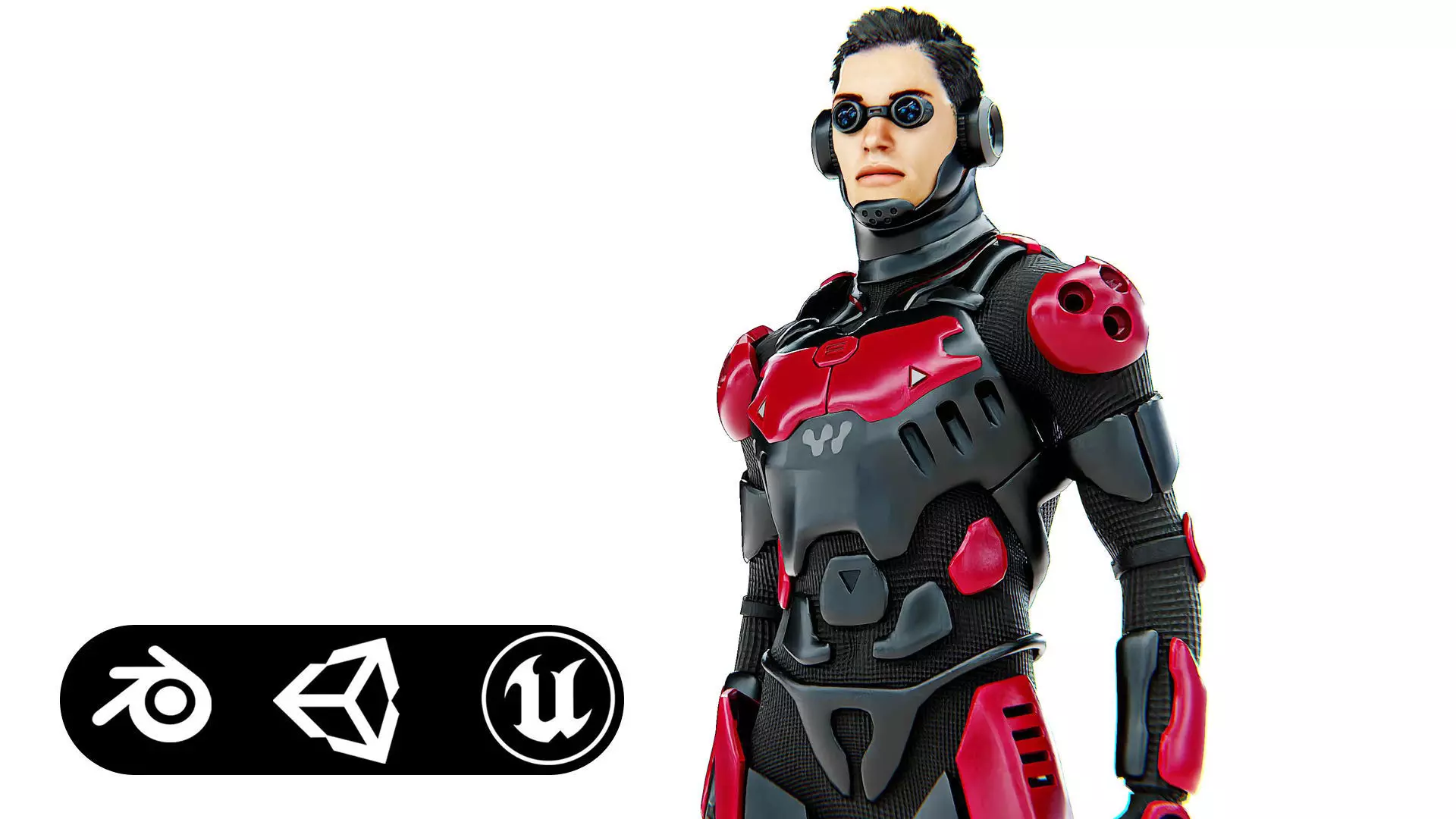 MECHA SOLDIER-F Rigged for Unreal Engine - Unity - MIXAMO 3D model_0