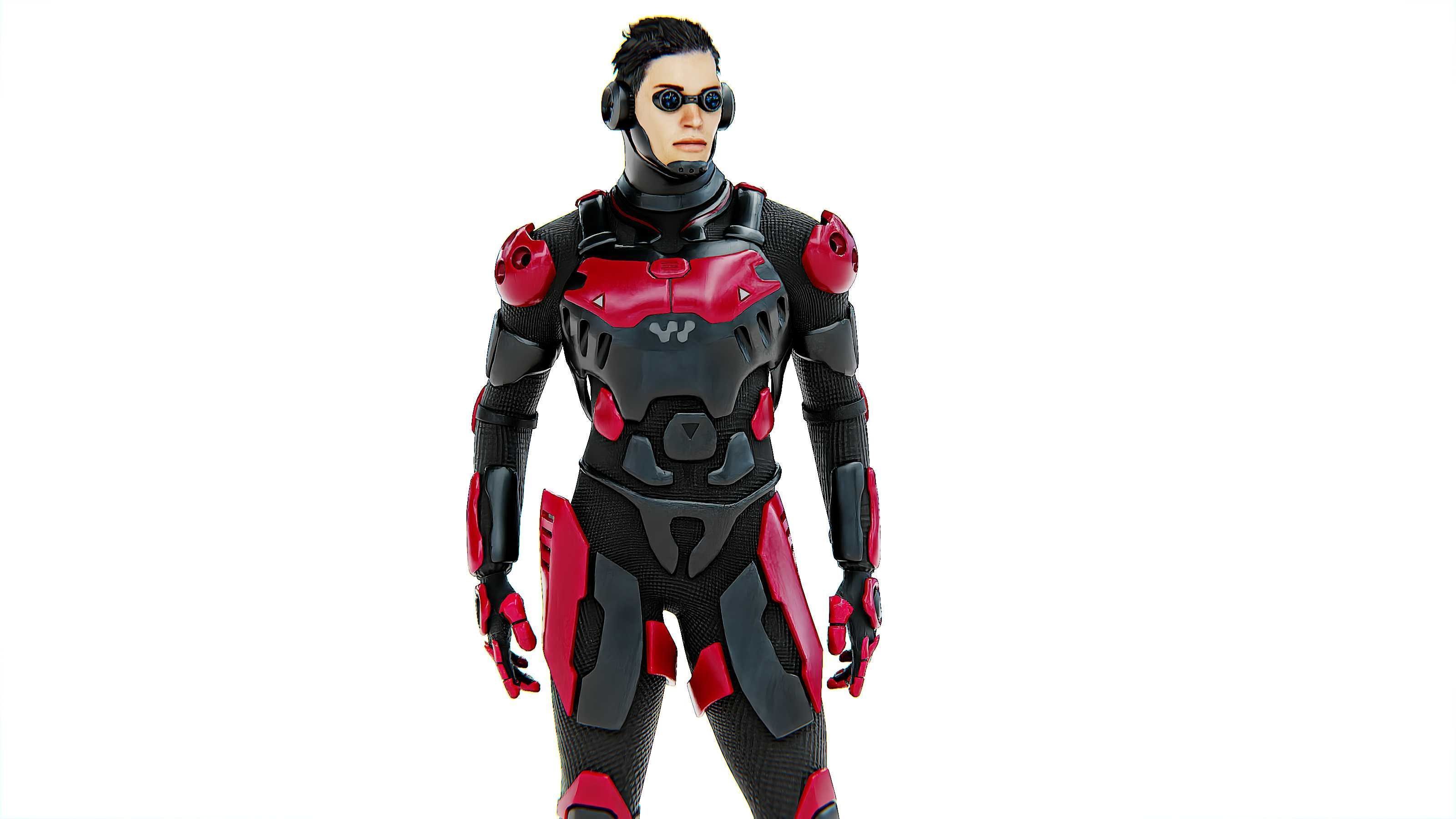 MECHA SOLDIER-F Rigged for Unreal Engine - Unity - MIXAMO 3D model_4