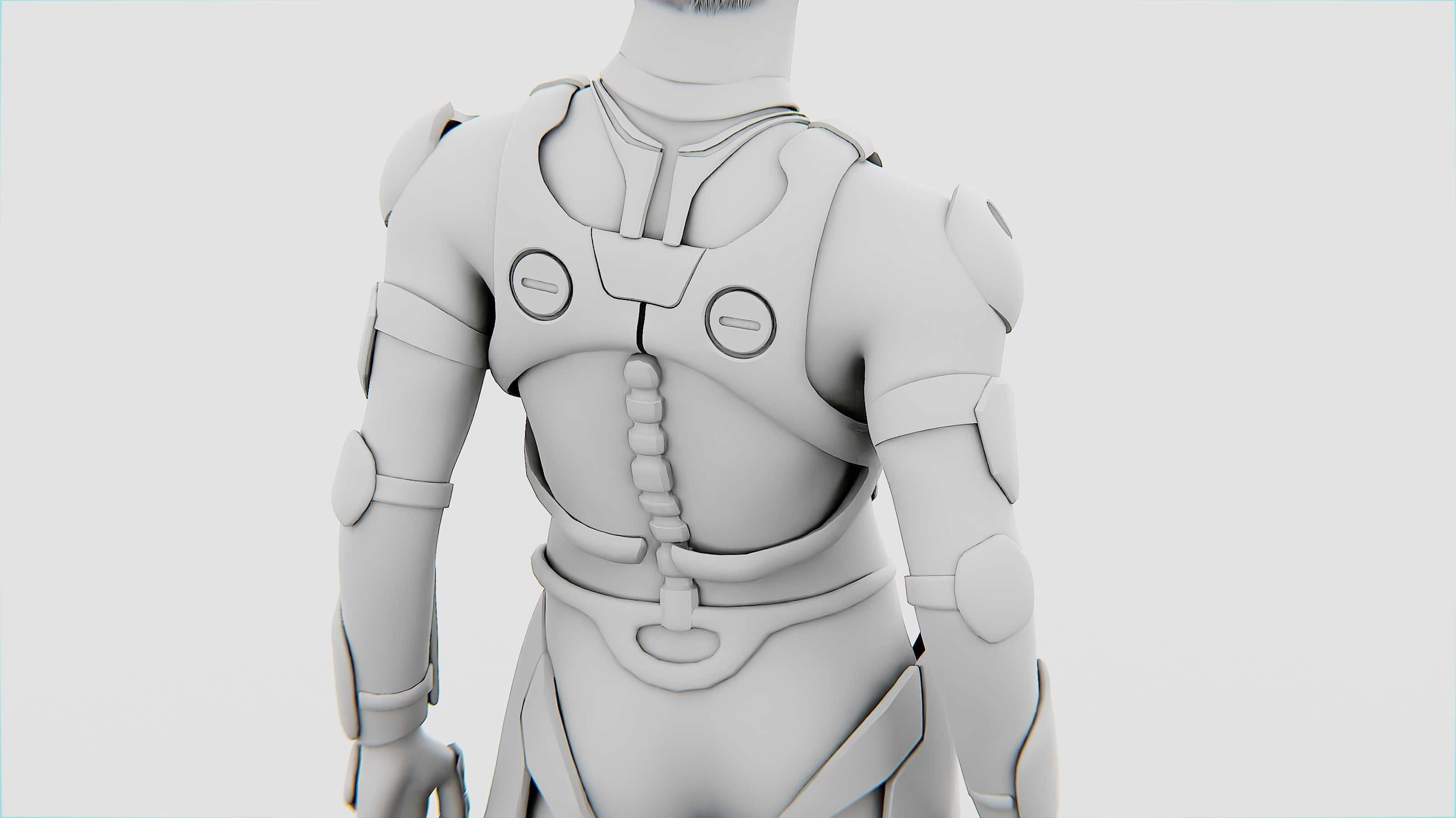 MECHA SOLDIER-F Rigged for Unreal Engine - Unity - MIXAMO 3D model_36
