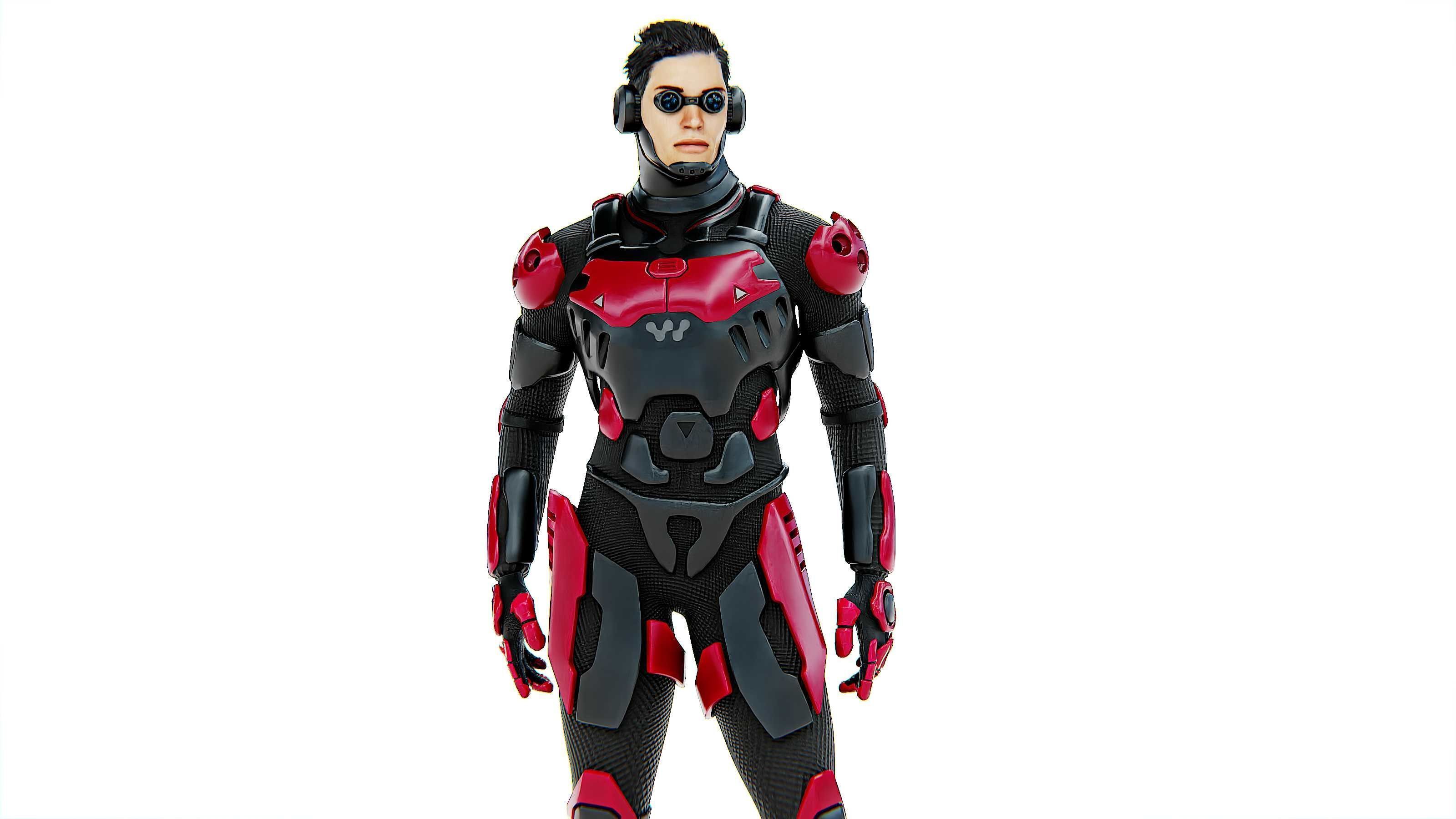 MECHA SOLDIER-F Rigged for Unreal Engine - Unity - MIXAMO 3D model_3