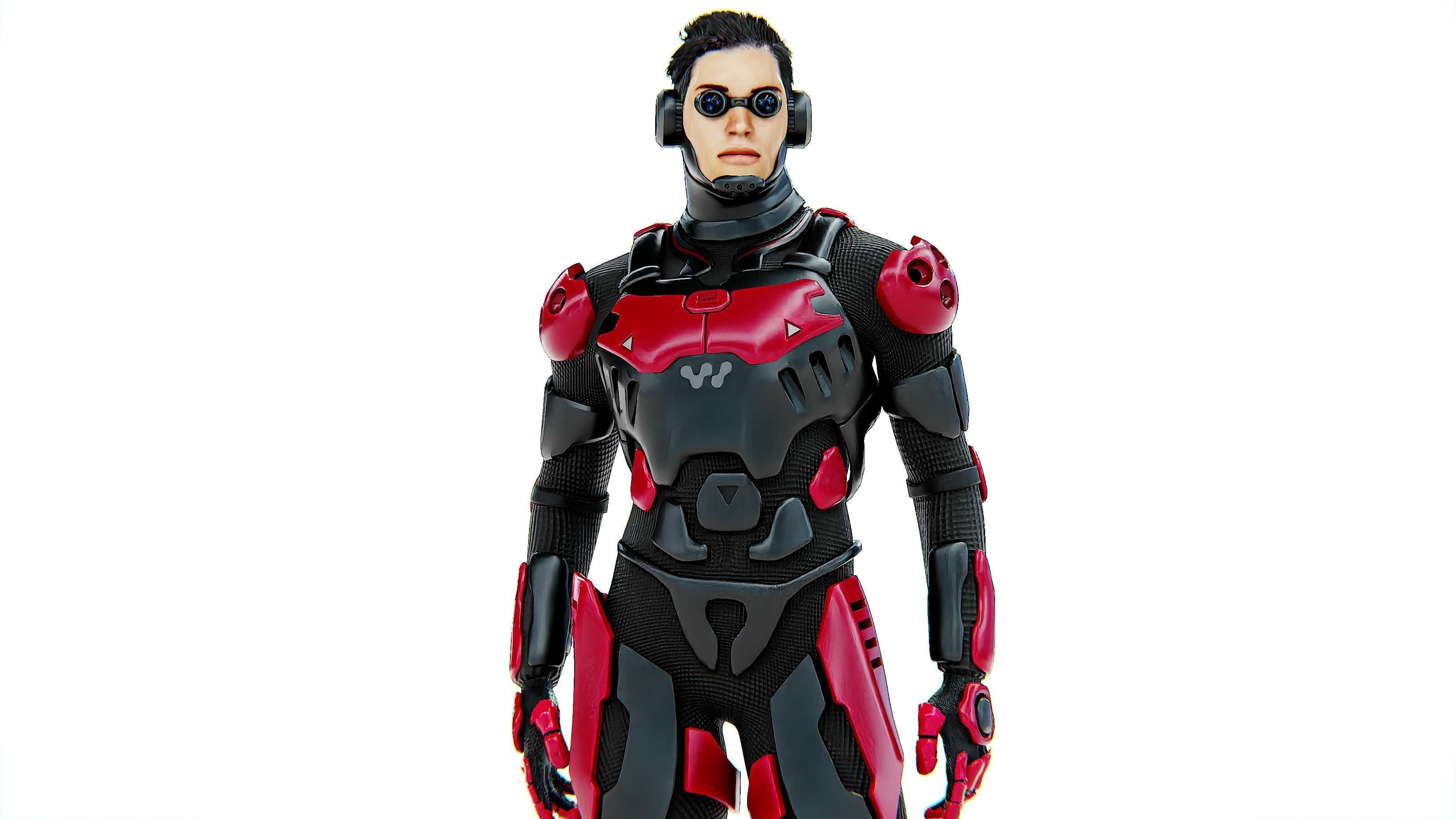 MECHA SOLDIER-F Rigged for Unreal Engine - Unity - MIXAMO 3D model_2