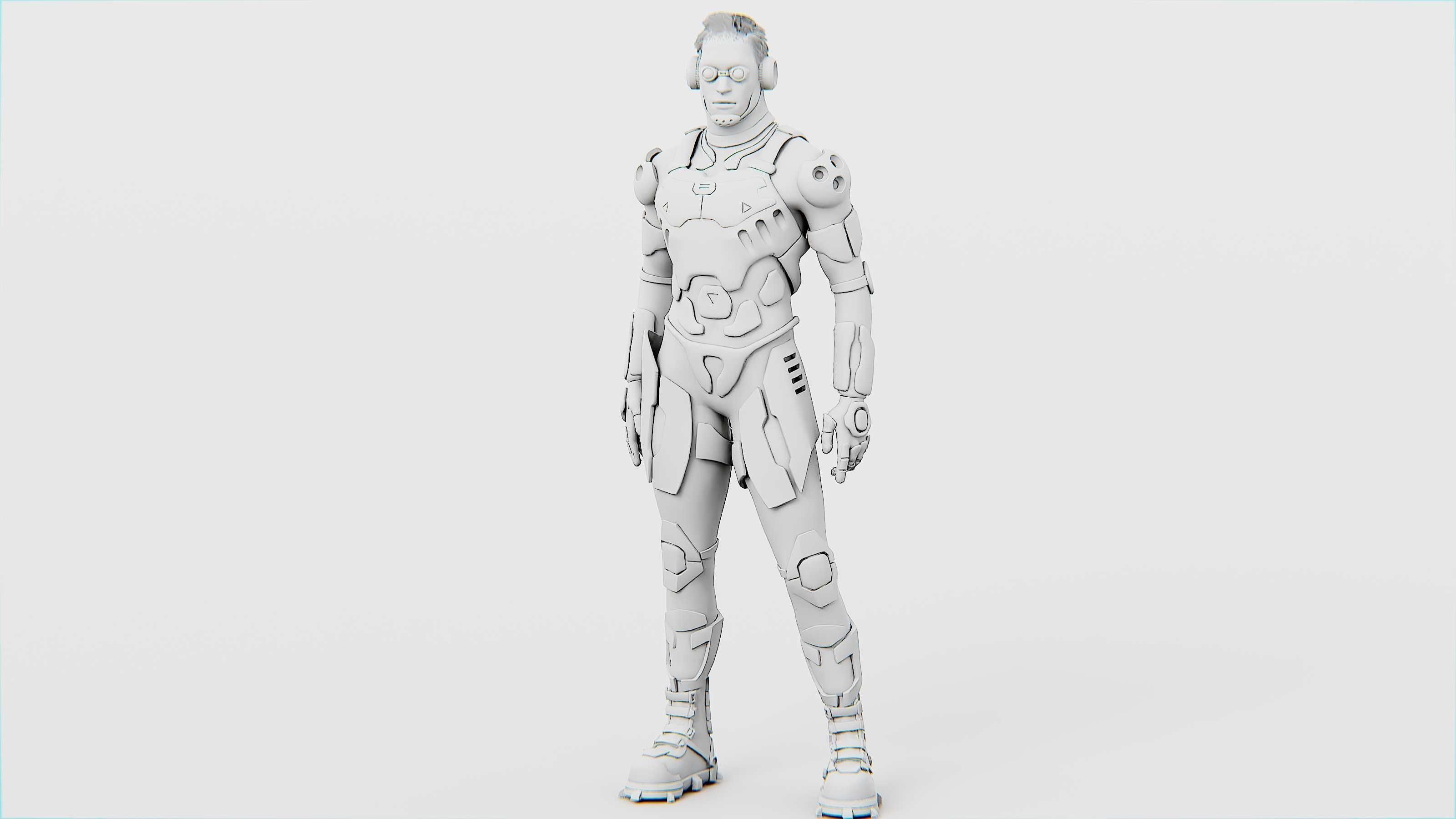 MECHA SOLDIER-F Rigged for Unreal Engine - Unity - MIXAMO 3D model_32