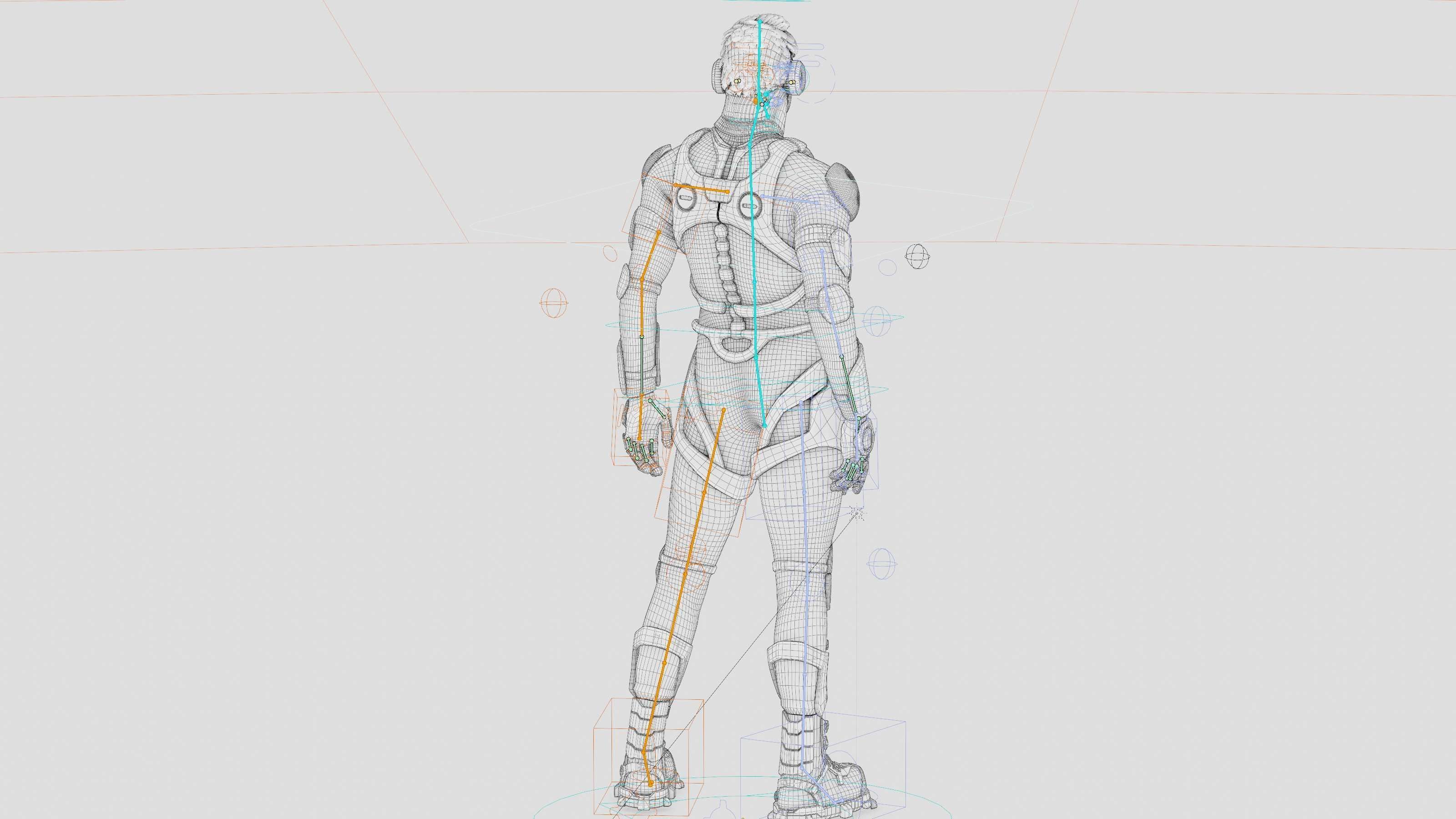 MECHA SOLDIER-F Rigged for Unreal Engine - Unity - MIXAMO 3D model_41