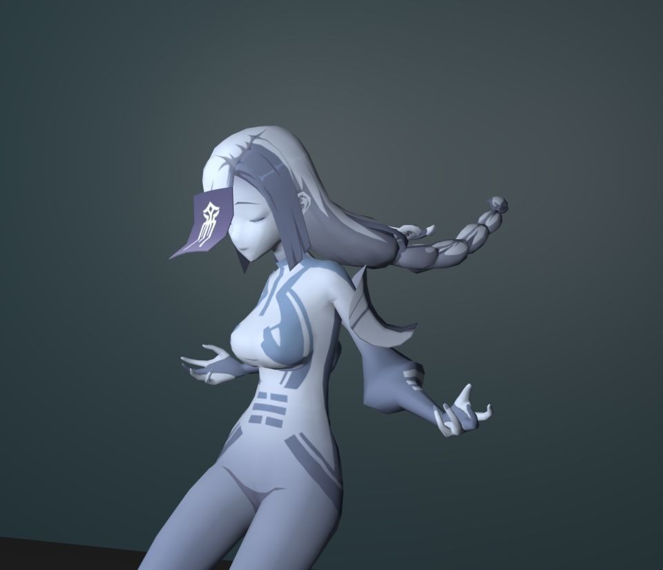 shenhe spirit 3D model_2