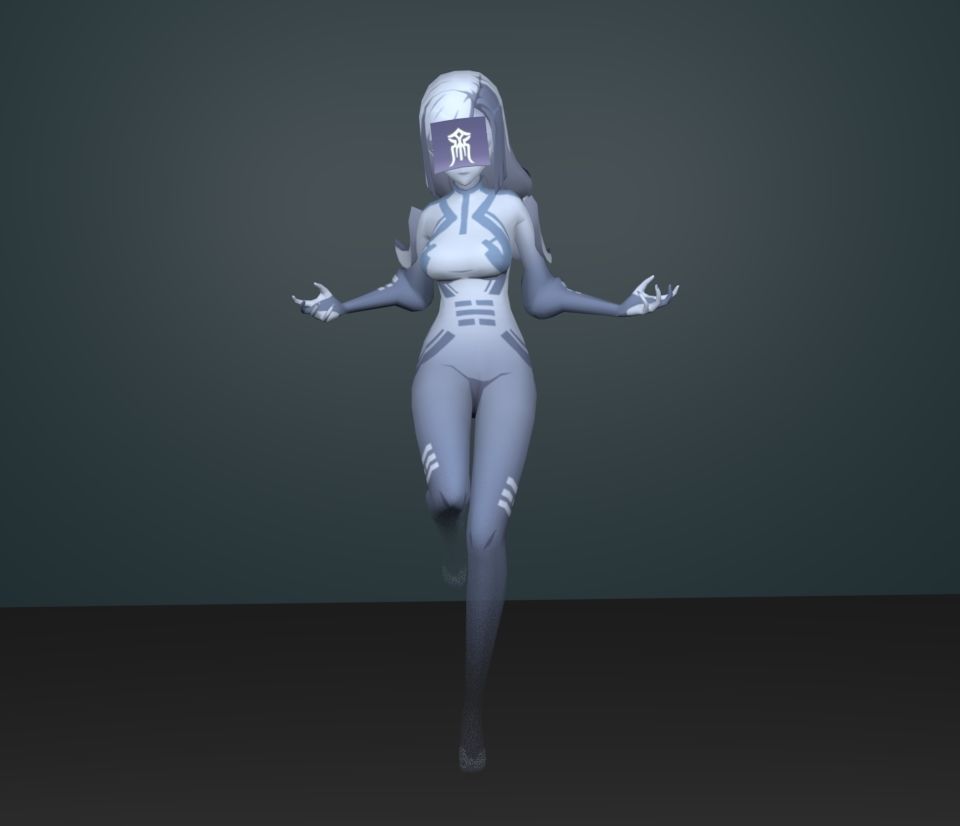 shenhe spirit 3D model_1