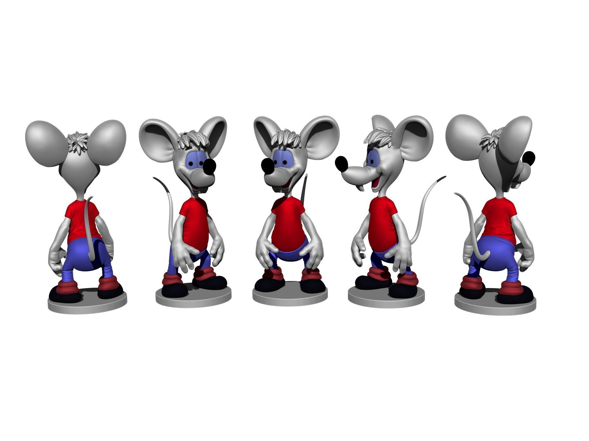 Second Mouse from Leopold for 3D printing STL 3D print model_5