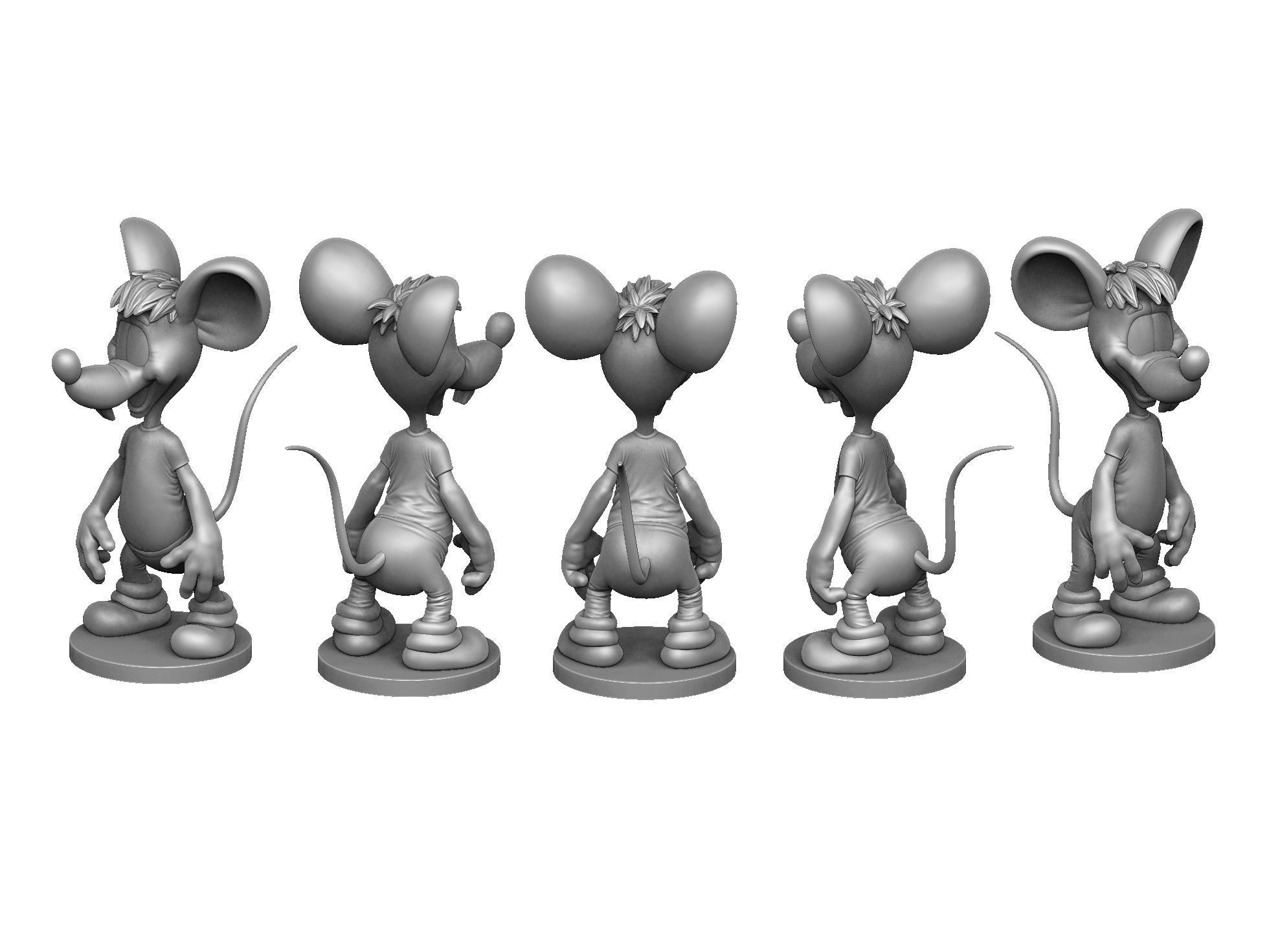 Second Mouse from Leopold for 3D printing STL 3D print model_14