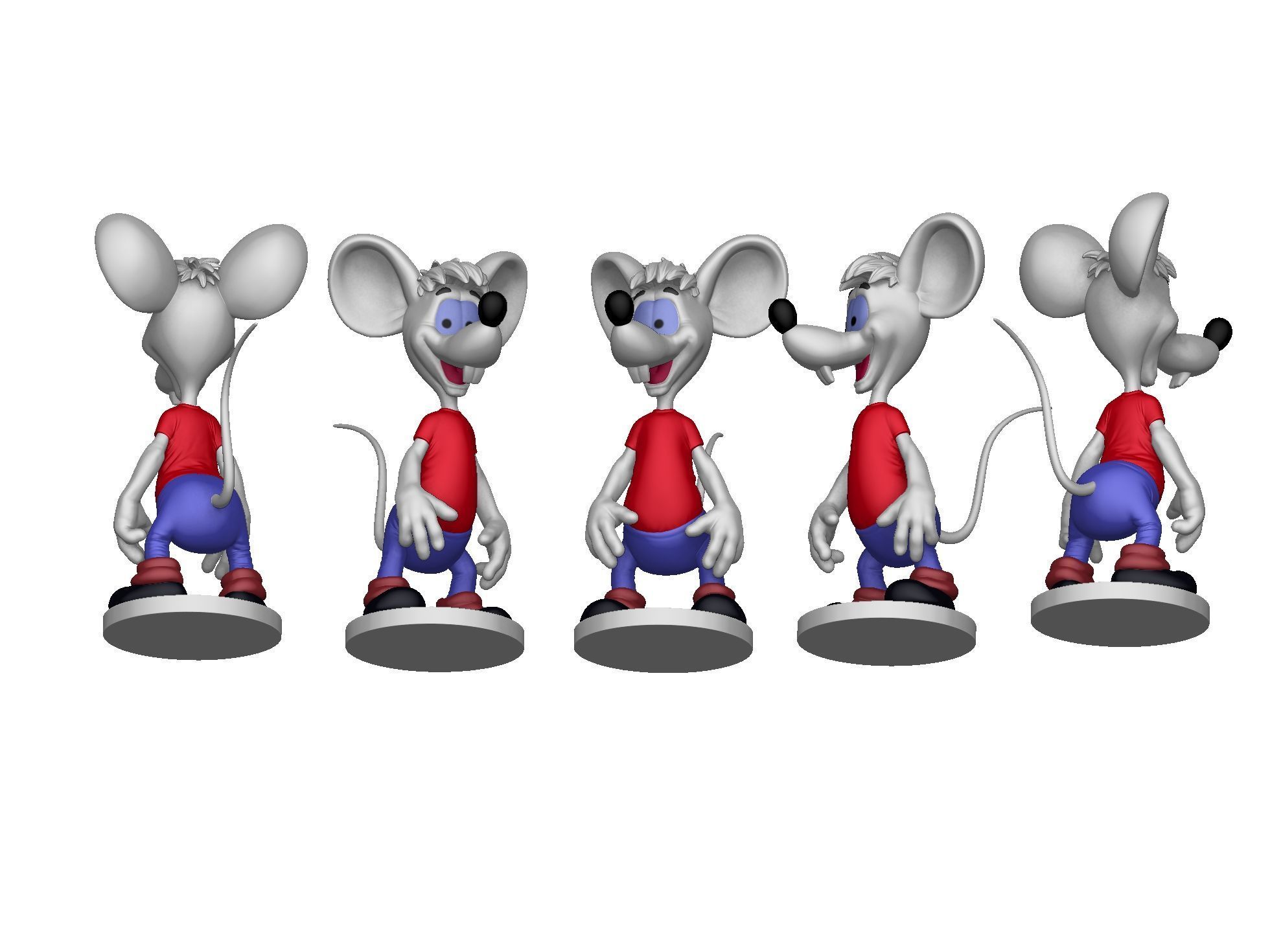 Second Mouse from Leopold for 3D printing STL 3D print model_9