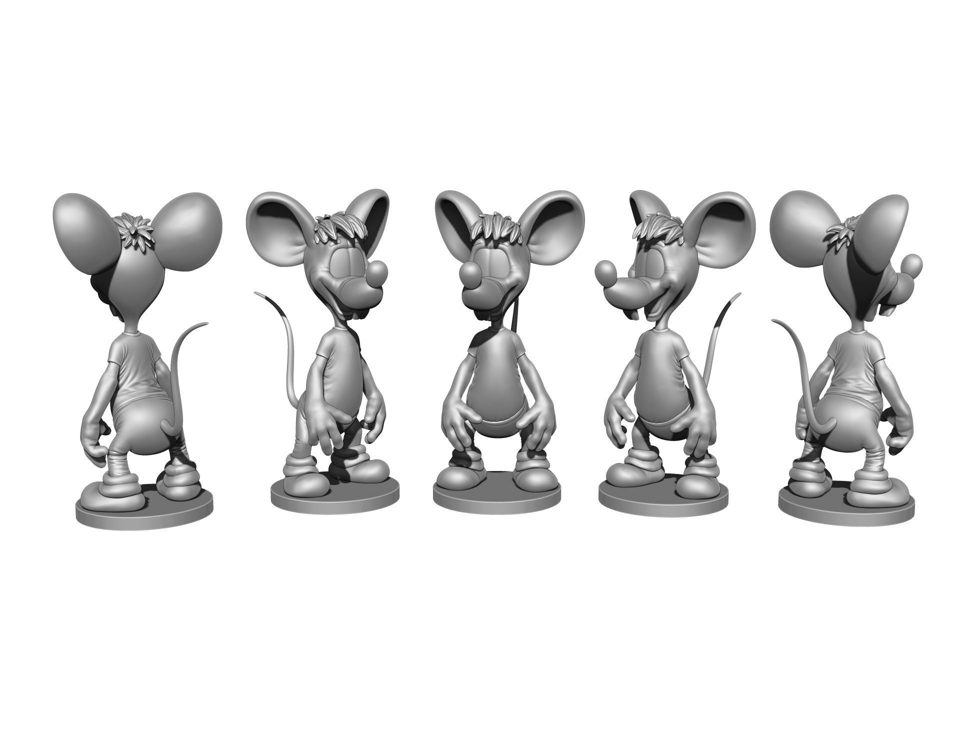 Second Mouse from Leopold for 3D printing STL 3D print model_12