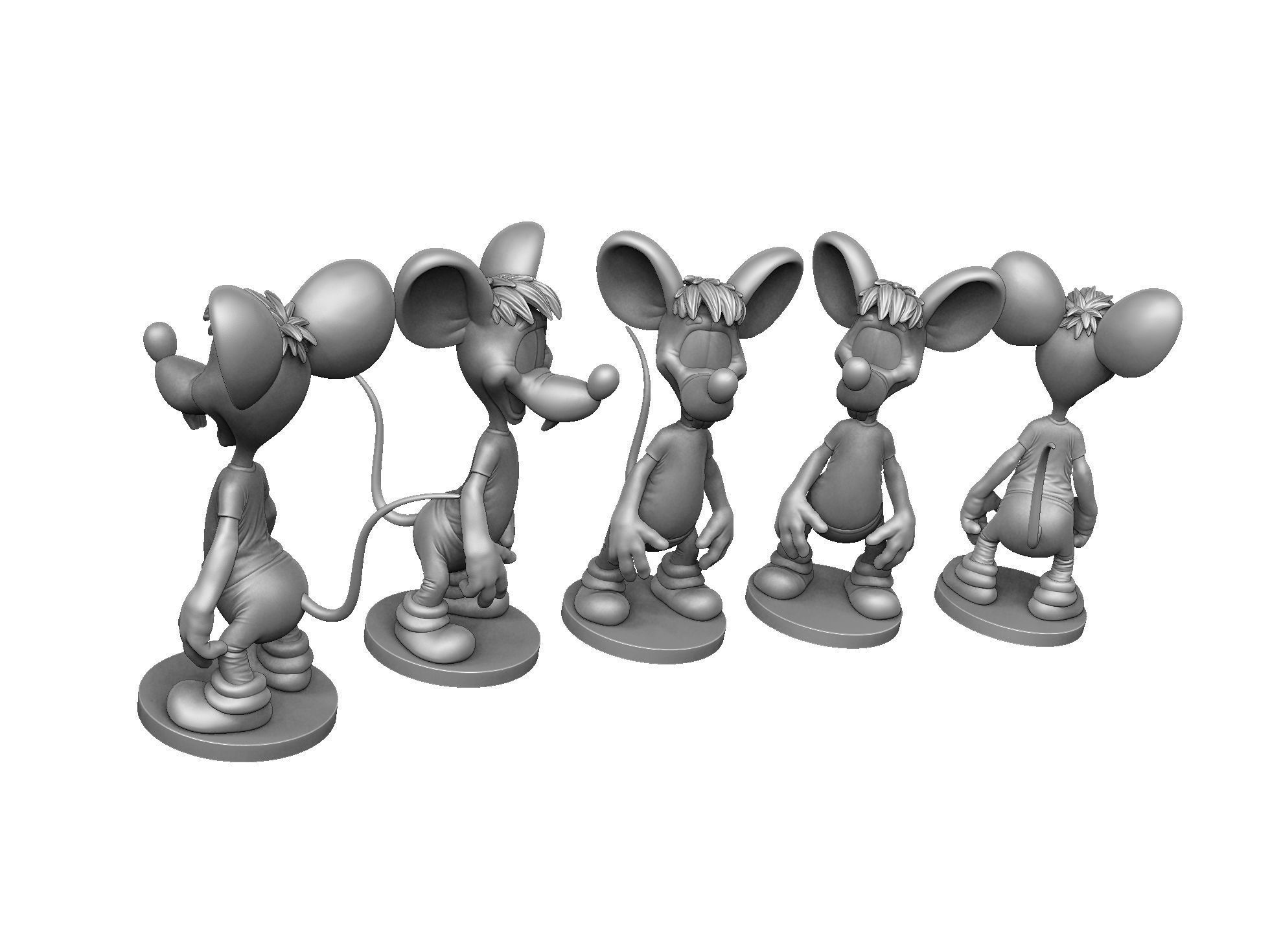 Second Mouse from Leopold for 3D printing STL 3D print model_16