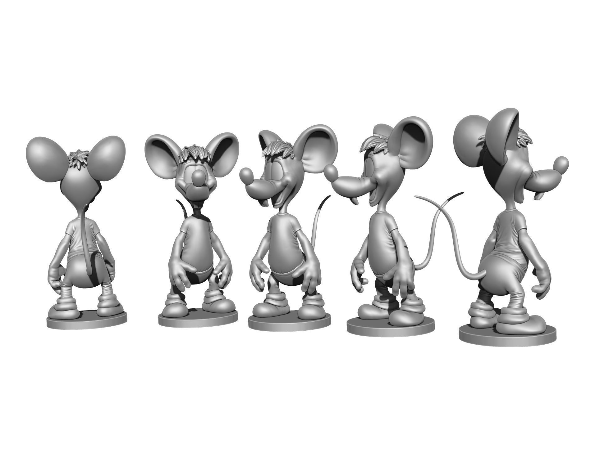 Second Mouse from Leopold for 3D printing STL 3D print model_15