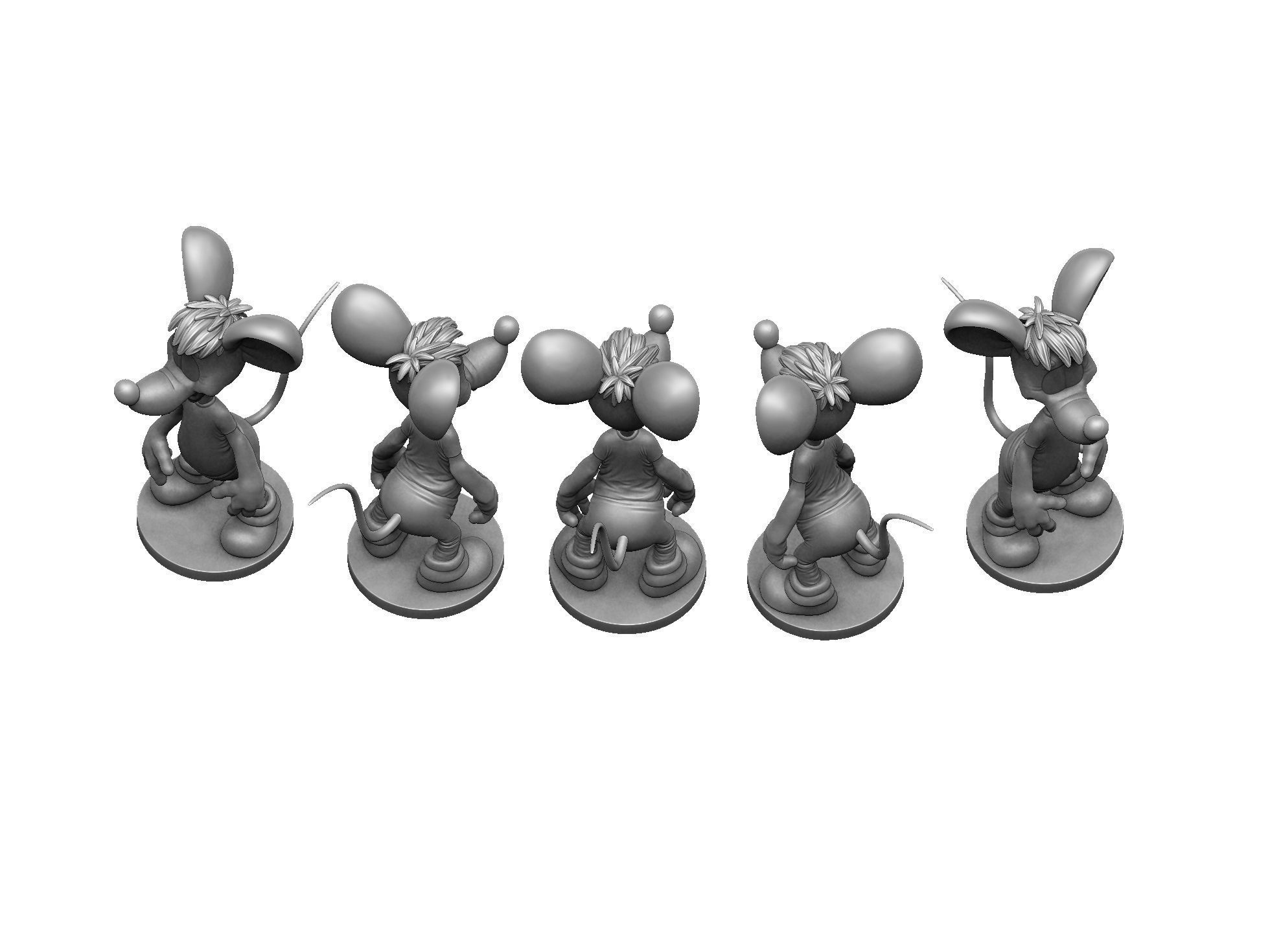 Second Mouse from Leopold for 3D printing STL 3D print model_19