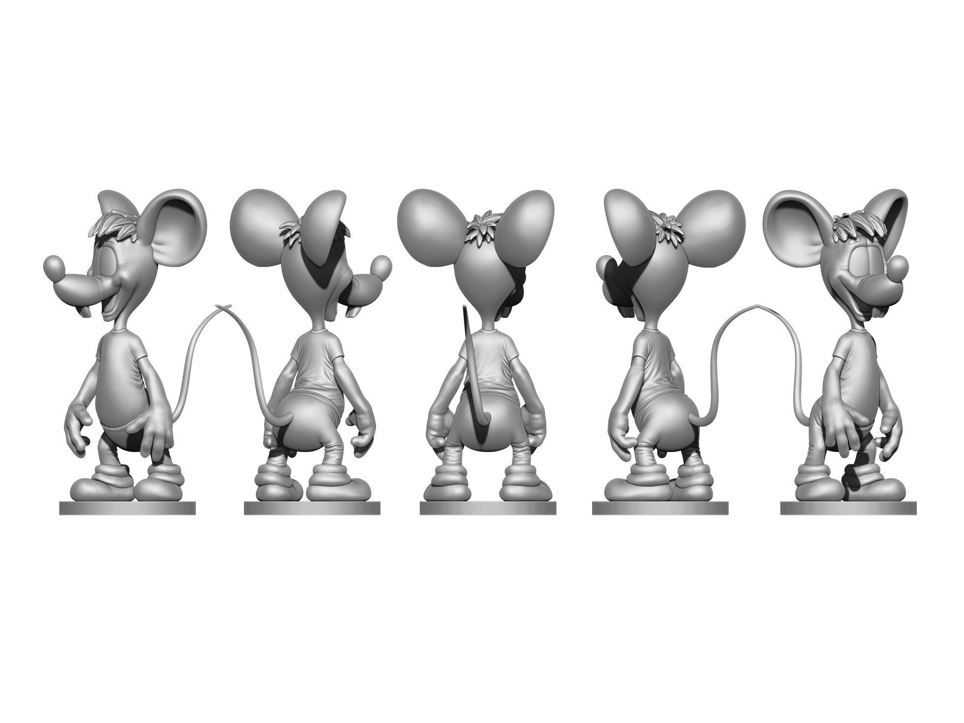 Second Mouse from Leopold for 3D printing STL 3D print model_20