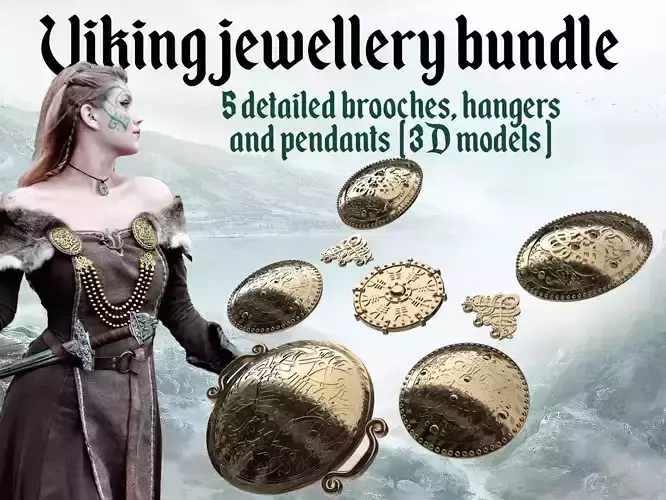 Original design Viking brooches jewellery bundle