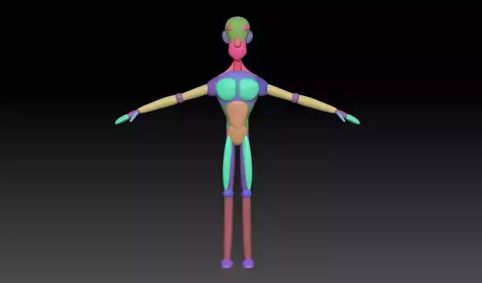 Base mesh man human cartoon - Updated Version 