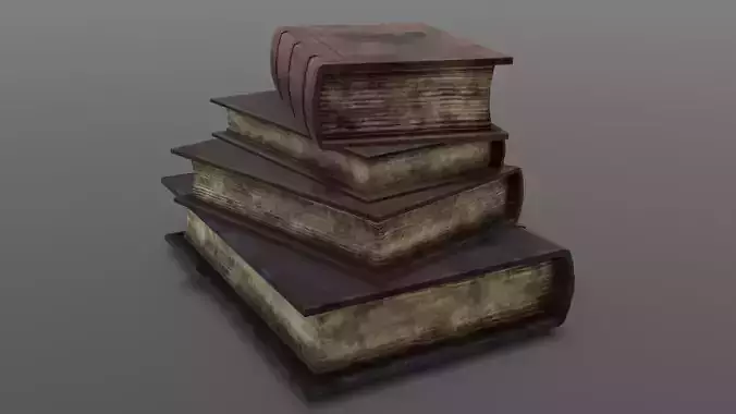 Old Books 3D Model 