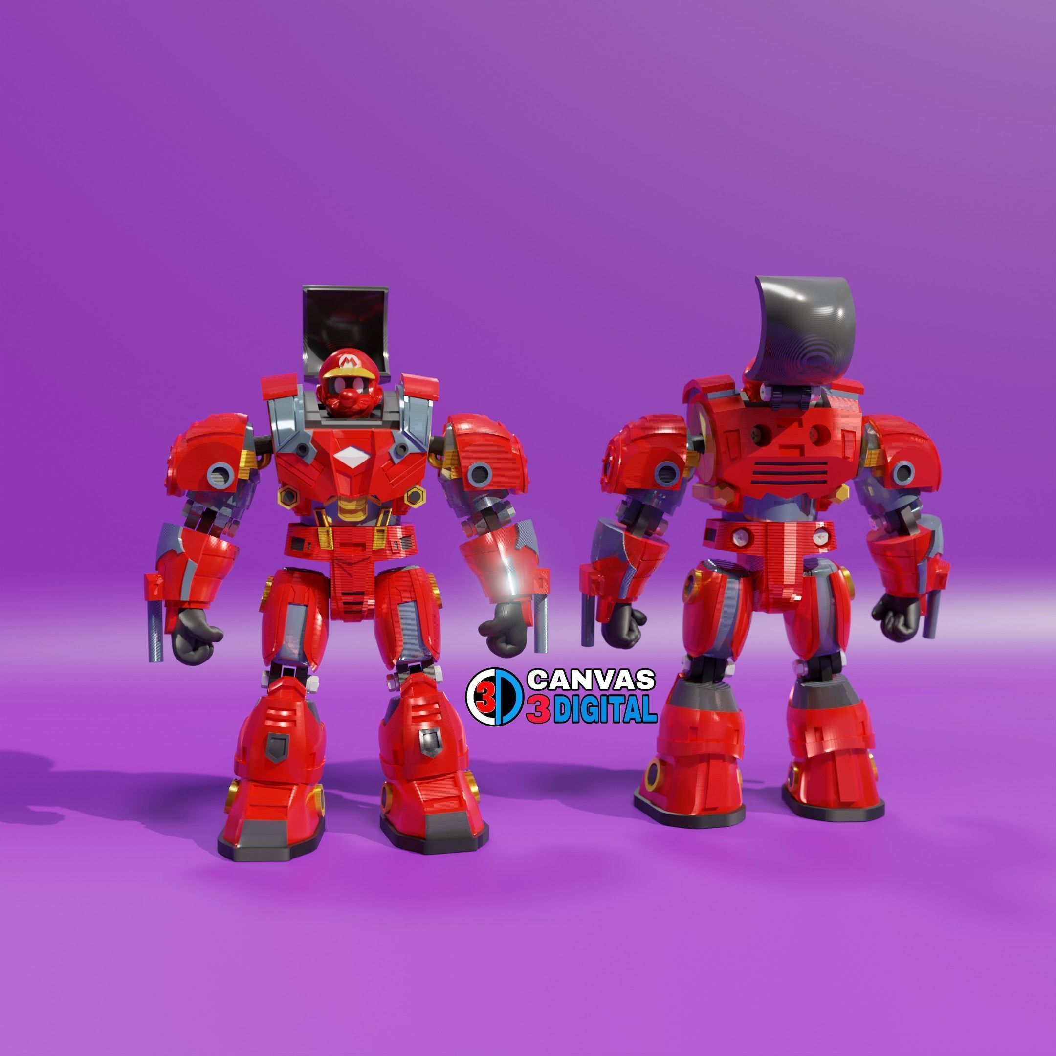 MARIO BROS ROBOT HULKBUSTER 3D print model_3