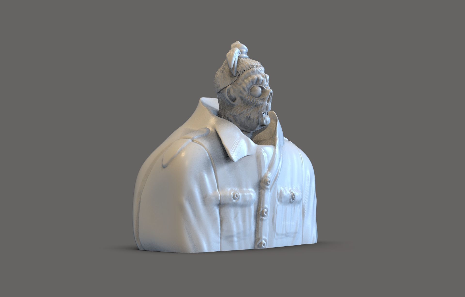 Beetlejuice Shrunken Head Guy 3D print model_4