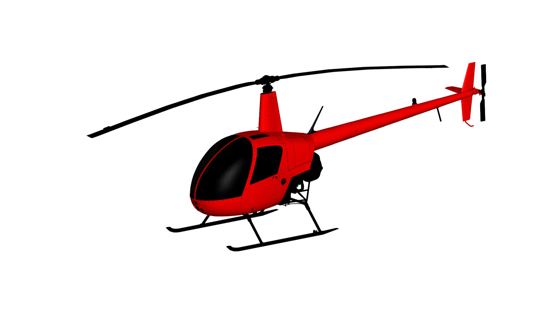 Helicopter Robinson R22 3D model_1