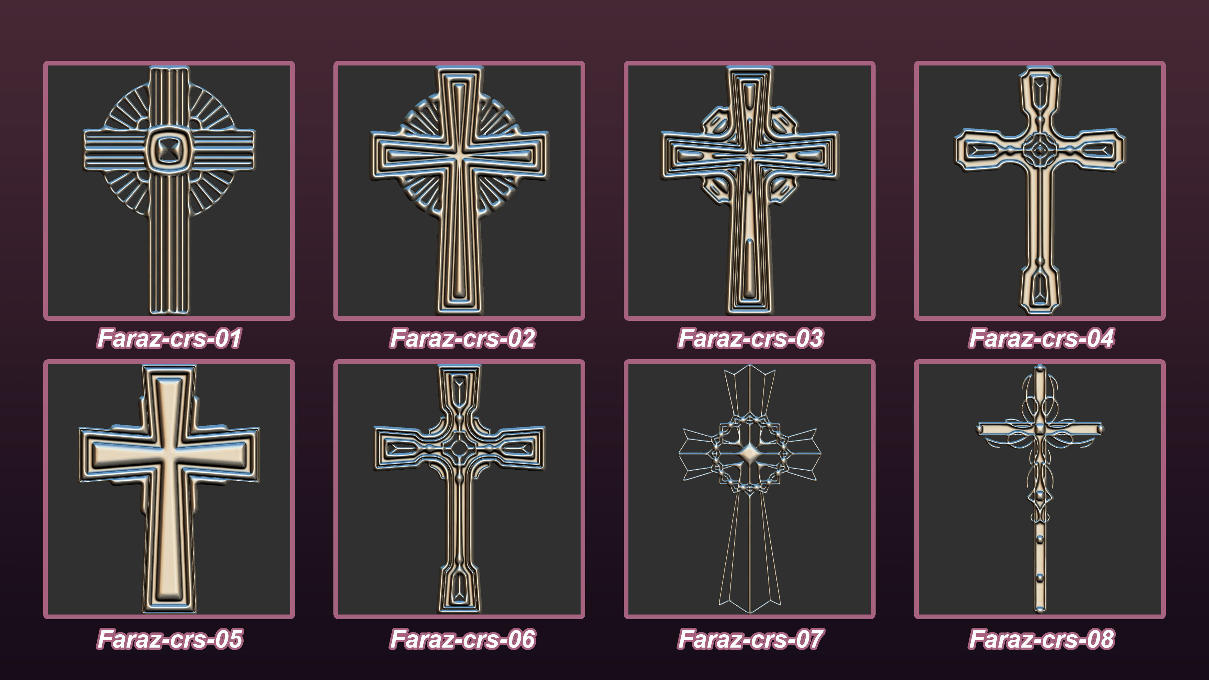 40 Christian cross 3D model Vol 6 3D model_1