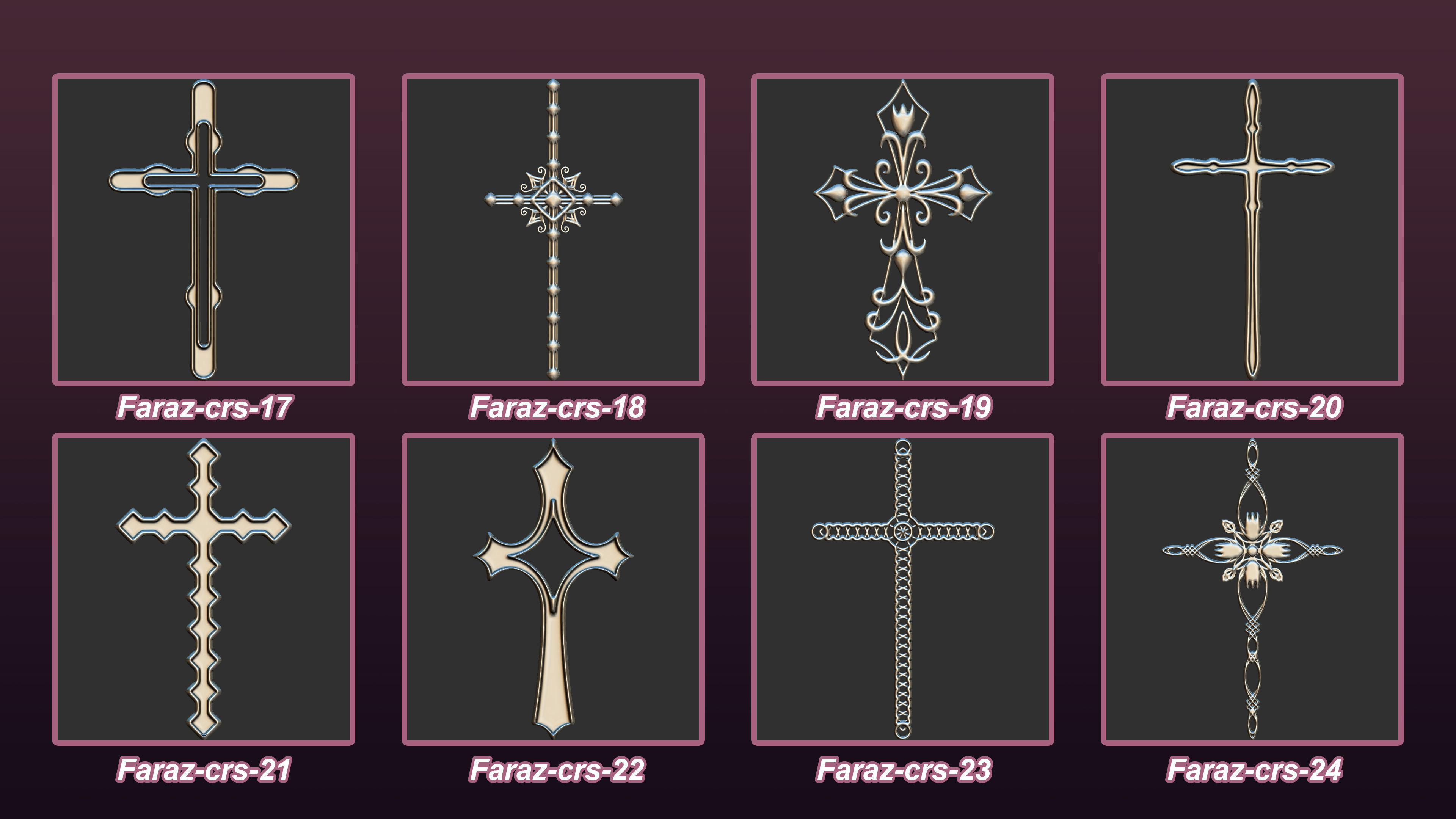 40 Christian cross 3D model Vol 6 3D model_3