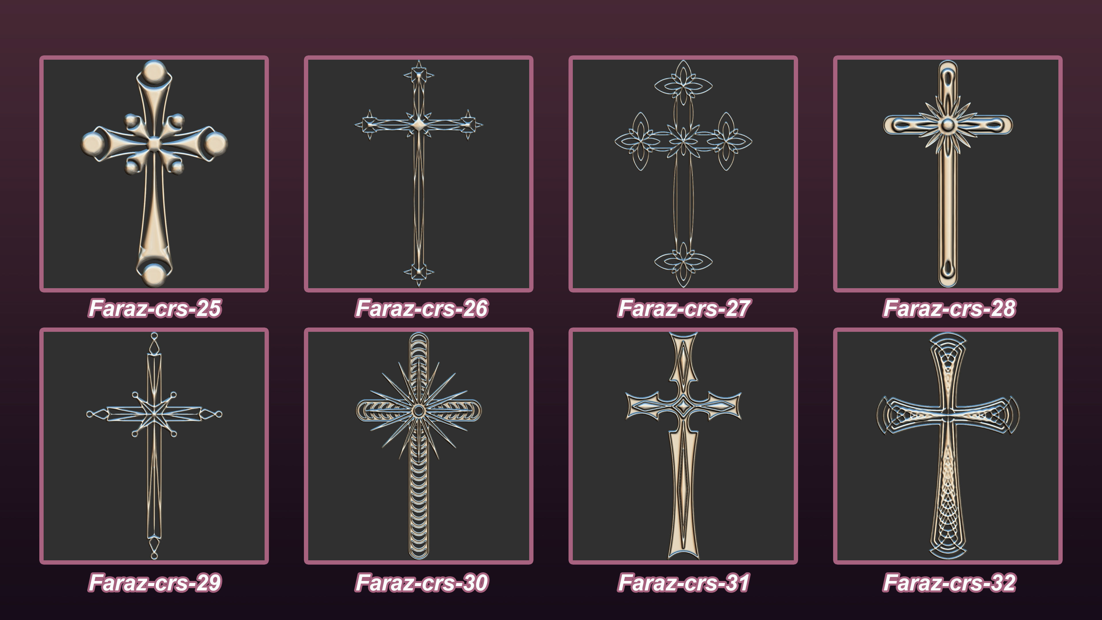 40 Christian cross 3D model Vol 6 3D model_4