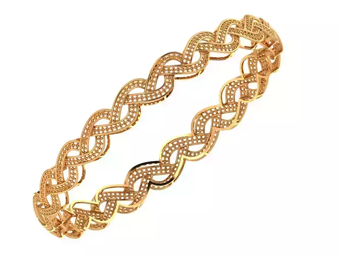 98 Flowing Interlace Bangle 10gm