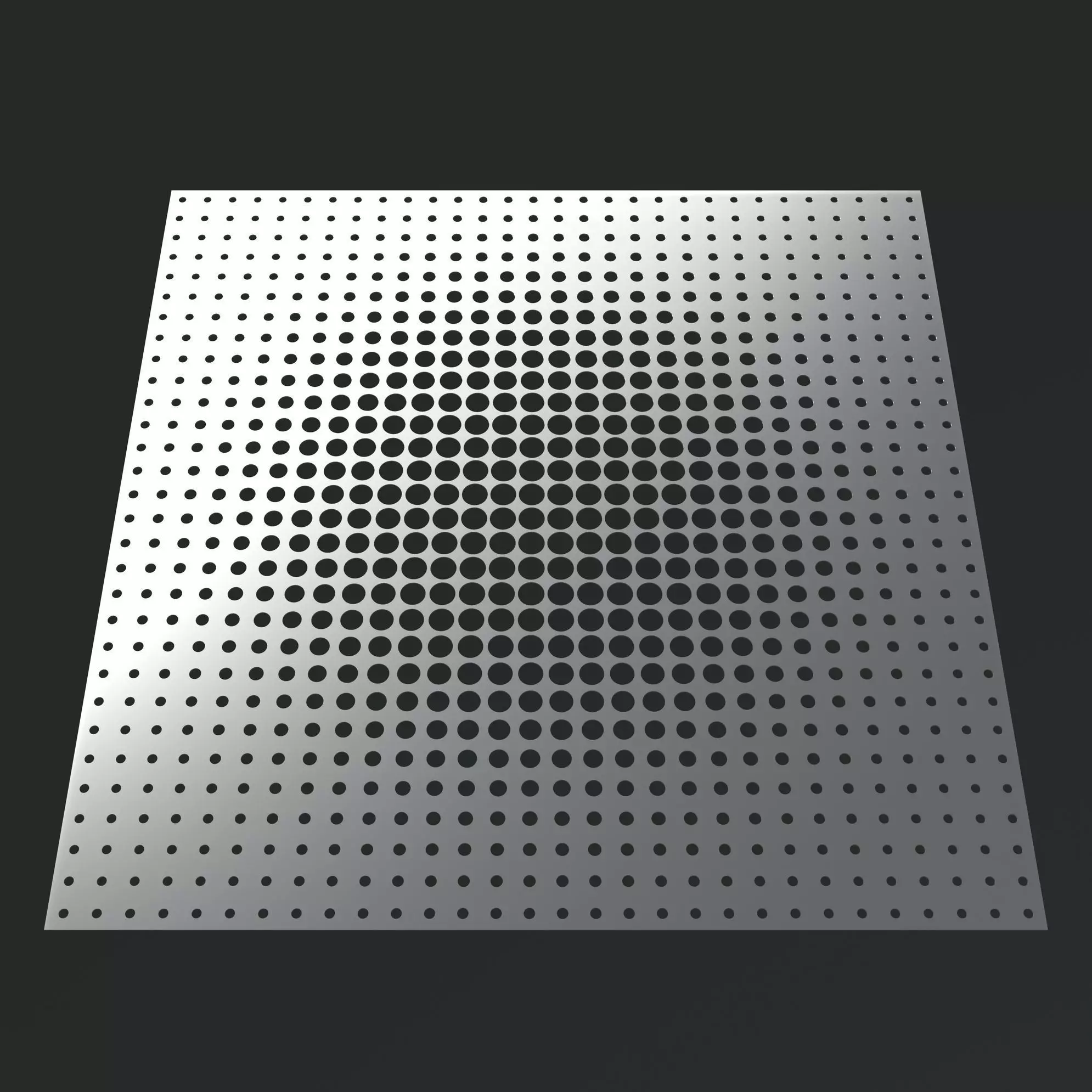 Perforated panel with parametric pattern 24-O-09 3D model_0