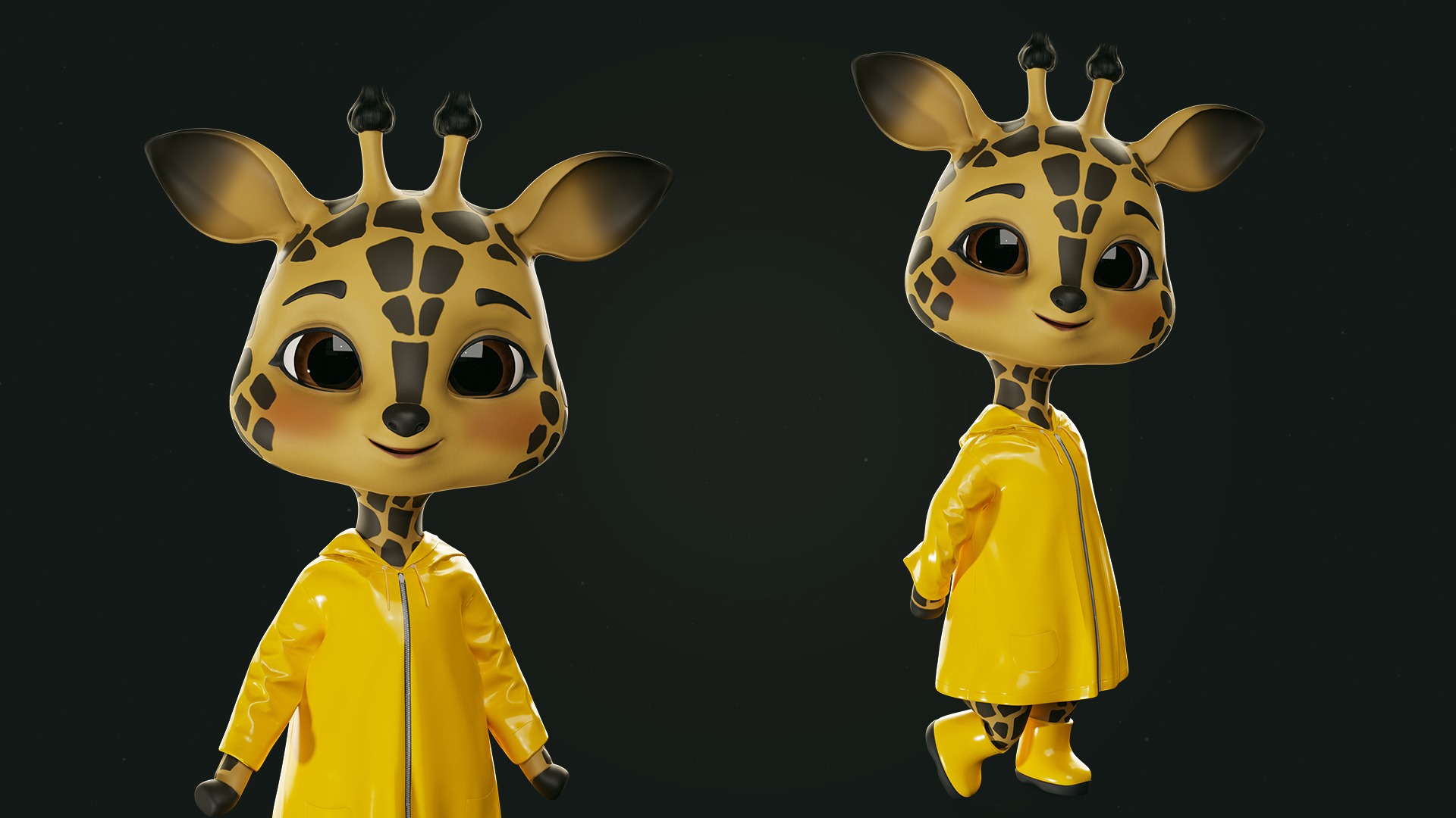 GAME-READY 3D Character - Giraffe Molly Low-poly 3D model_3
