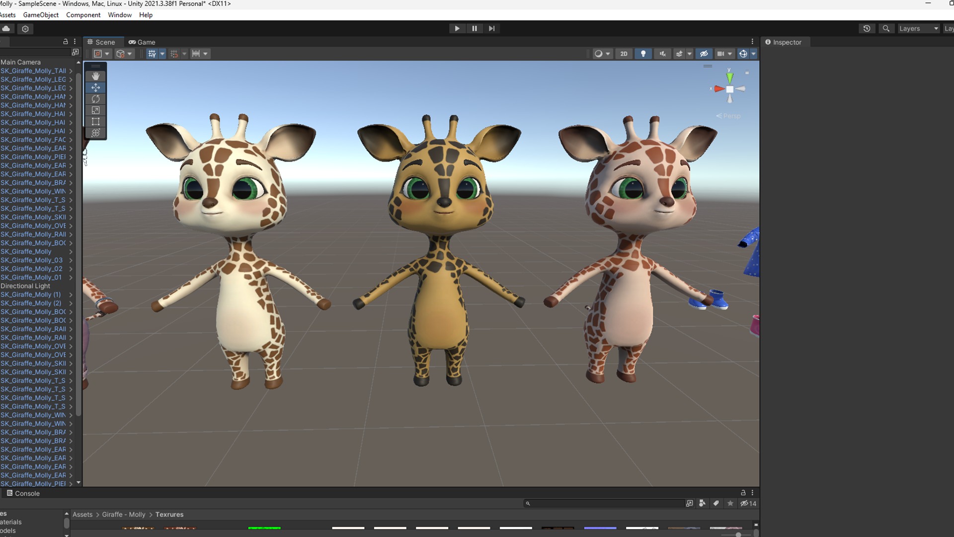 GAME-READY 3D Character - Giraffe Molly Low-poly 3D model_24