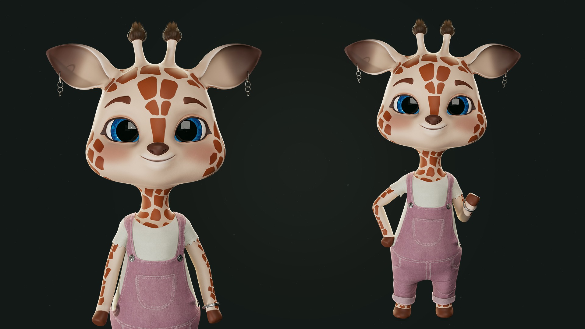 GAME-READY 3D Character - Giraffe Molly Low-poly 3D model_4
