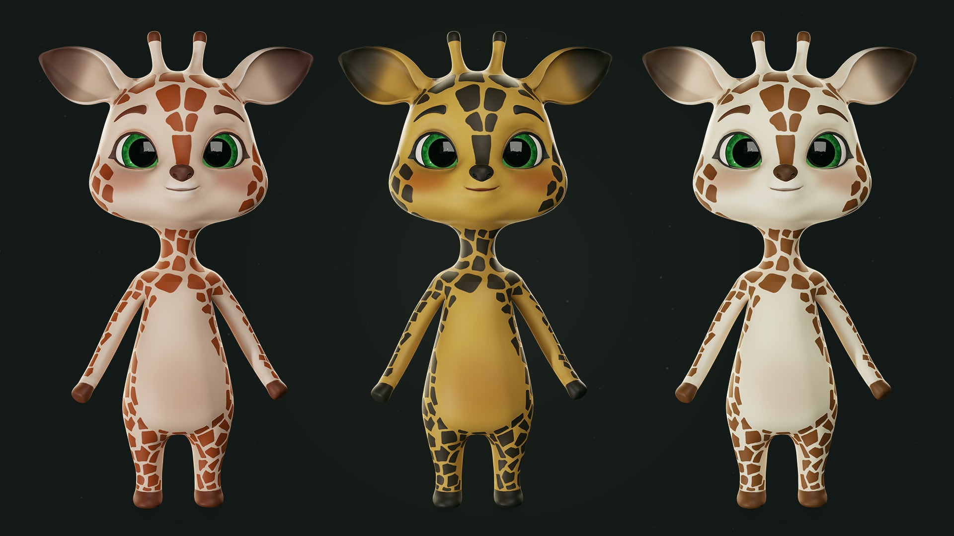 GAME-READY 3D Character - Giraffe Molly Low-poly 3D model_5