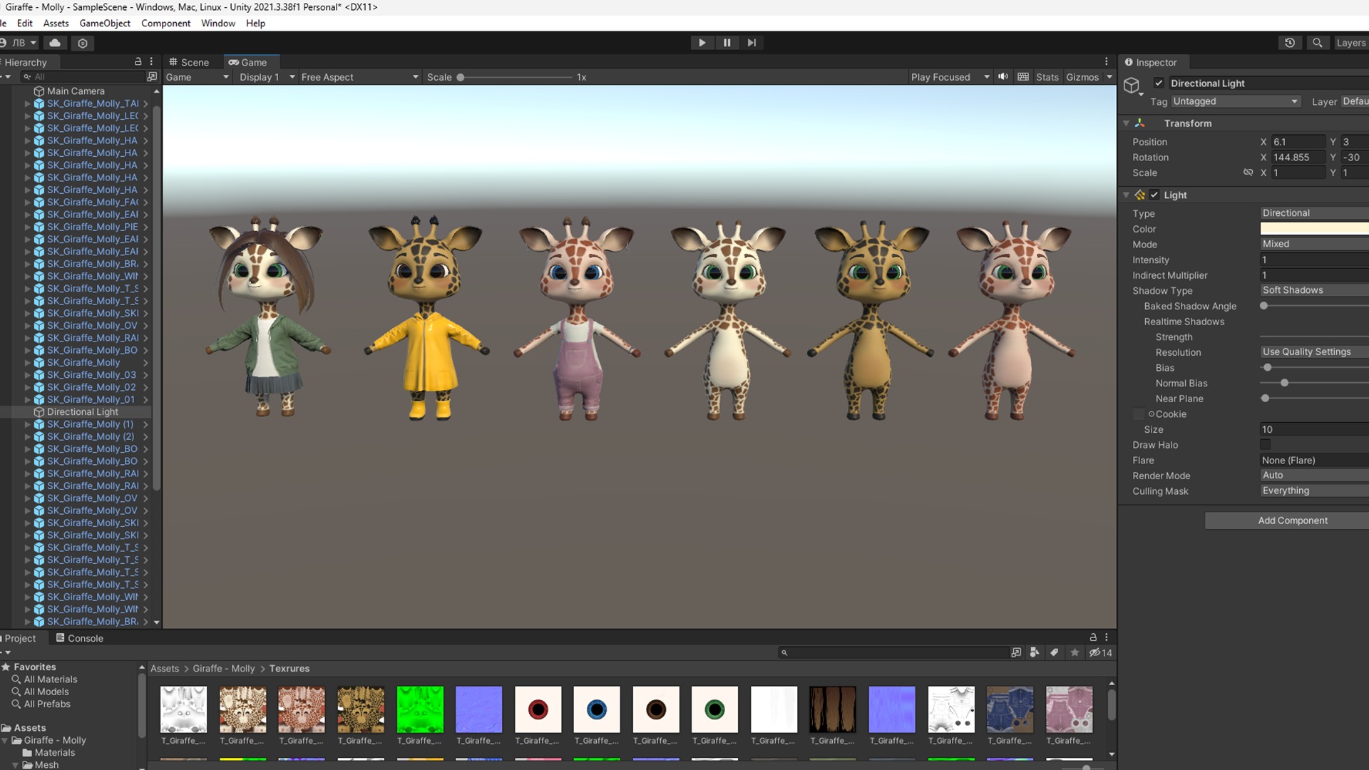 GAME-READY 3D Character - Giraffe Molly Low-poly 3D model_22