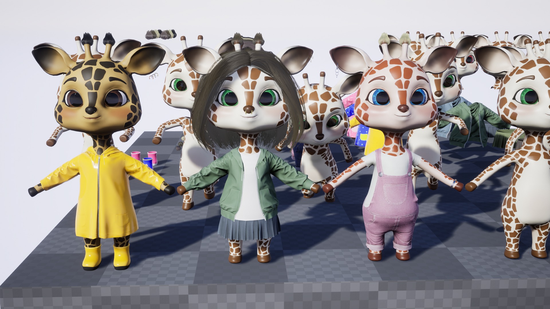 GAME-READY 3D Character - Giraffe Molly Low-poly 3D model_20