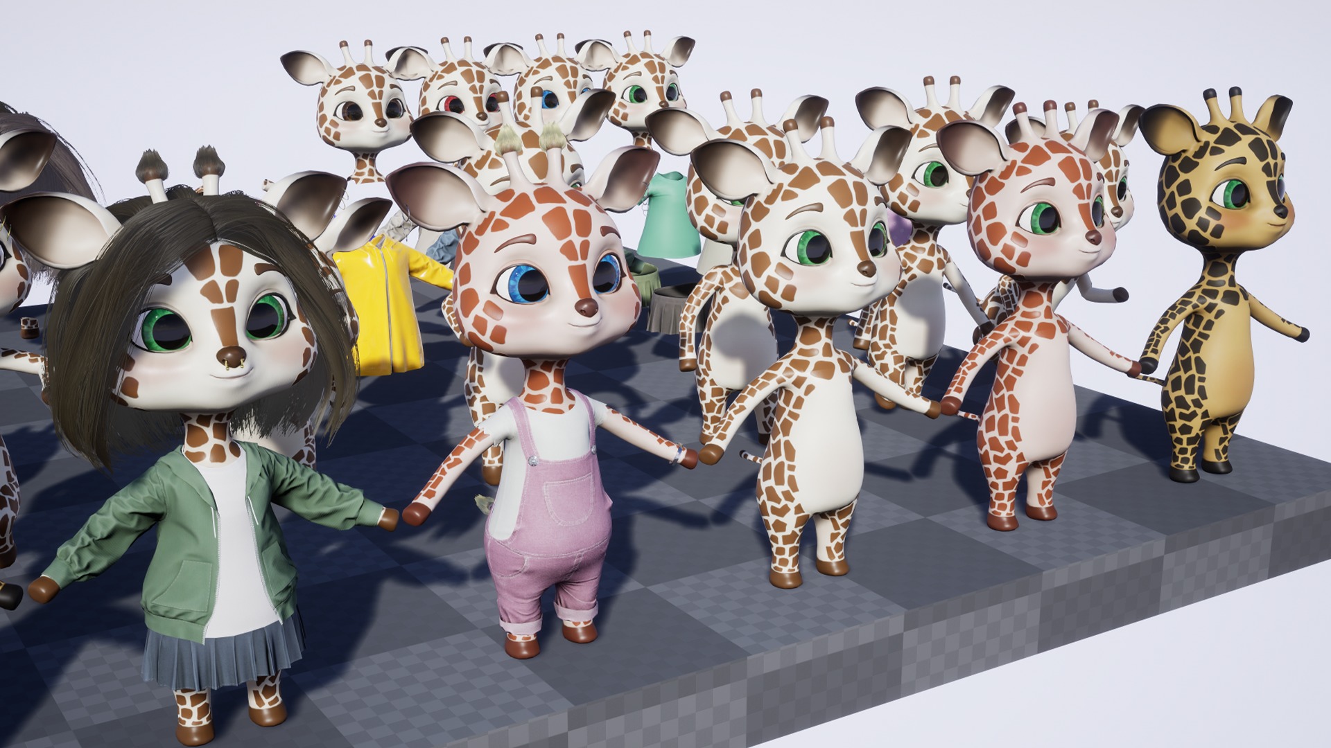 GAME-READY 3D Character - Giraffe Molly Low-poly 3D model_21