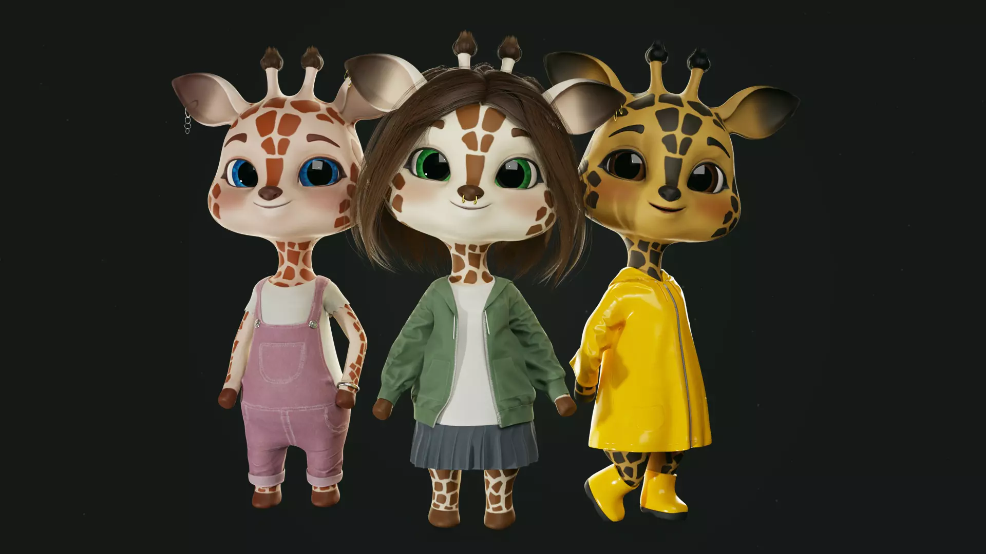 GAME-READY 3D Character - Giraffe Molly Low-poly 3D model_0