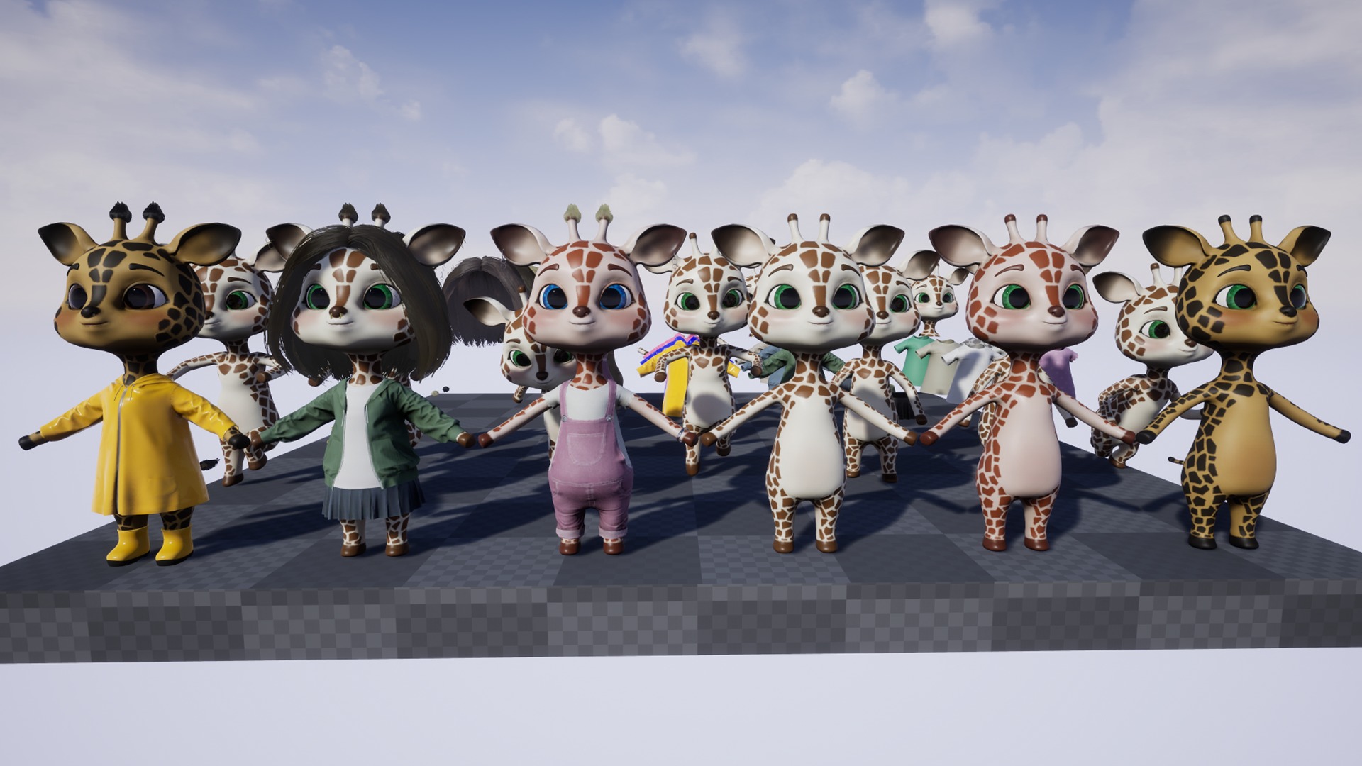 GAME-READY 3D Character - Giraffe Molly Low-poly 3D model_19