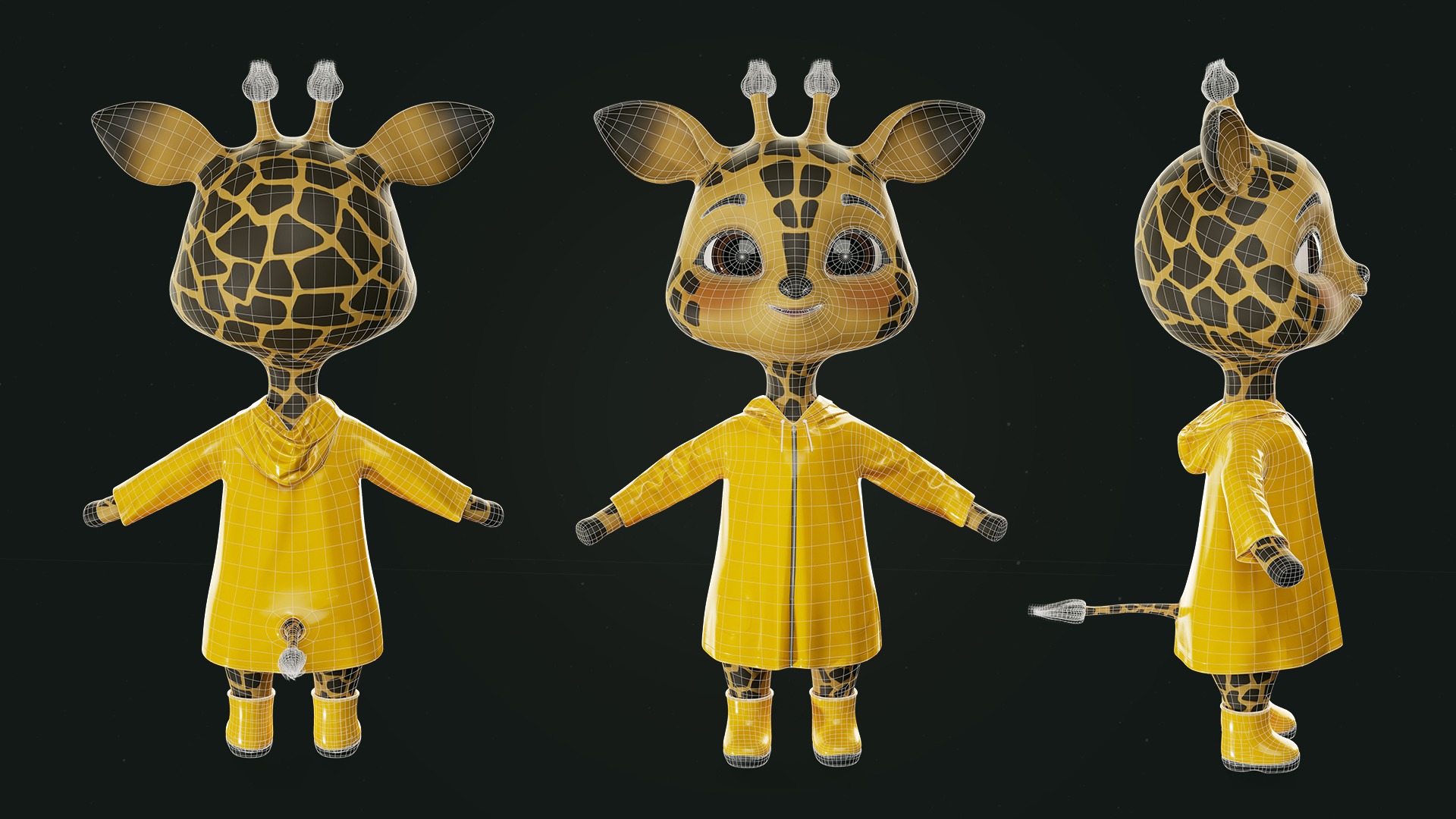 GAME-READY 3D Character - Giraffe Molly Low-poly 3D model_9