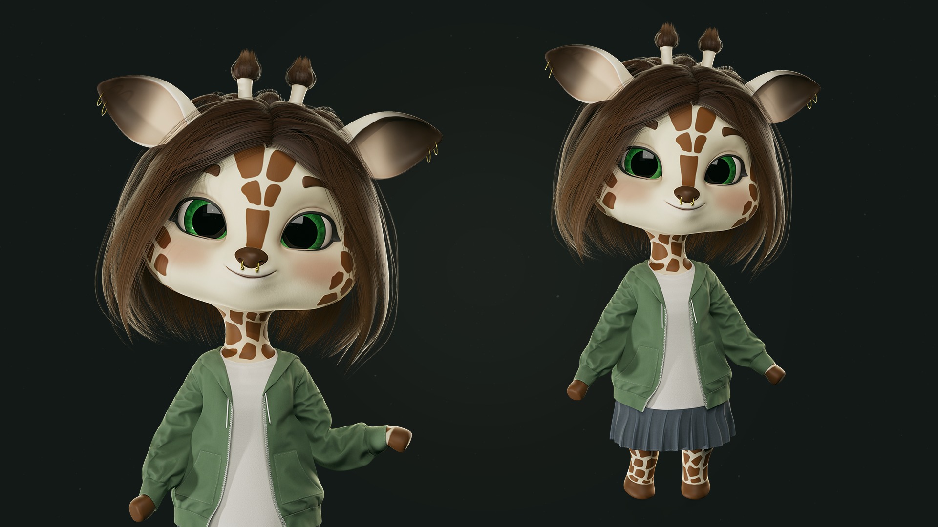 GAME-READY 3D Character - Giraffe Molly Low-poly 3D model_2