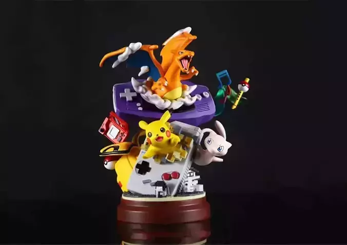 Pokemon Diorama William La Saga 3D Model Ready to Print