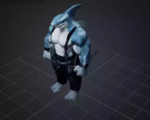 SHARK WARRIOR  3D print model