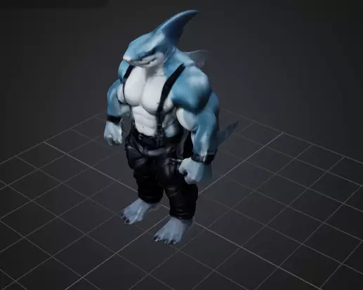SHARK WARRIOR  3D print model_0