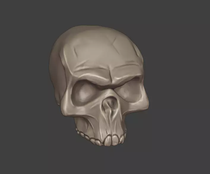 Skull Free low-poly 3D model_0
