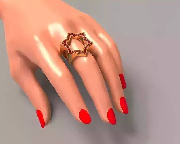 Angela hubel diamond set star ring