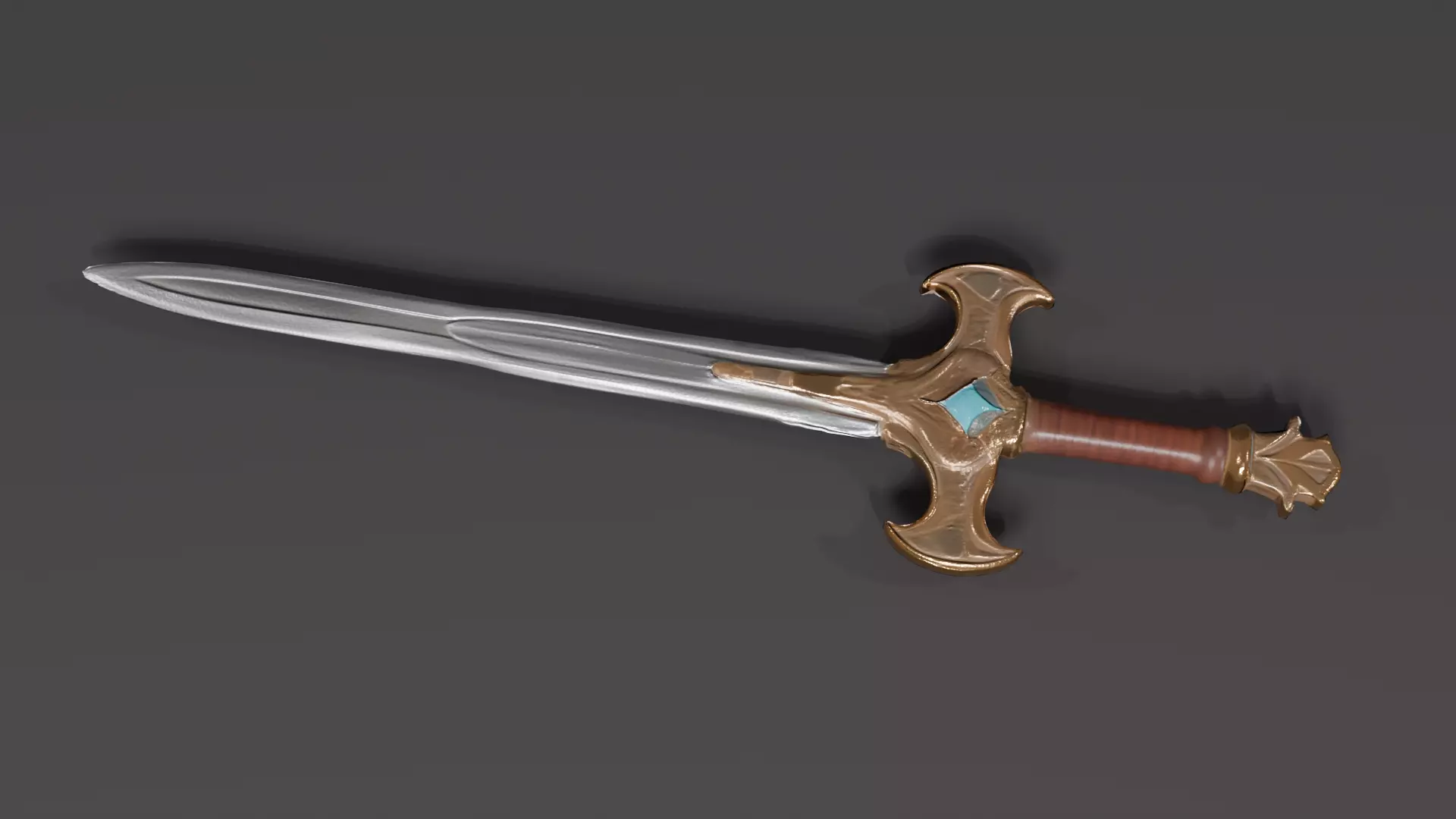 sword 3d model  Low-poly 3D model_0