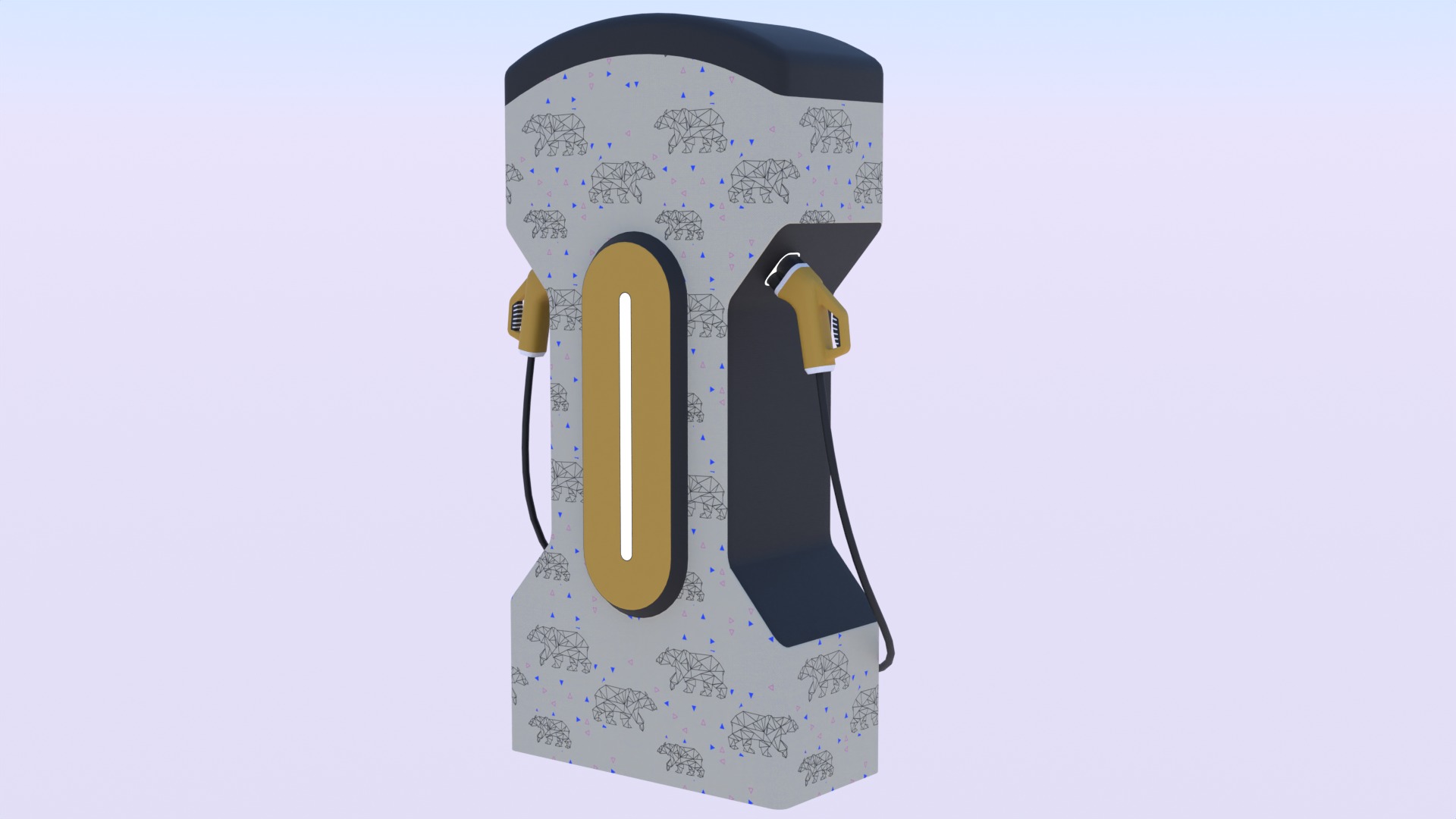 EV charger XVII PBR 8K 3D model_1