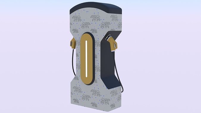 EV charger XVII PBR 8K 3D model 2