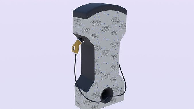 EV charger XVII PBR 8K 3D model 6